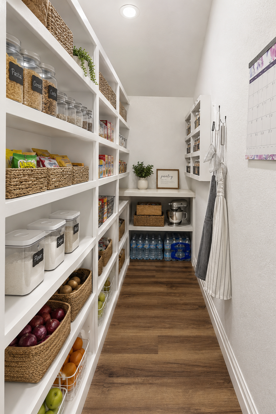 Walk-in pantry storage incorporated into League City kitchen renovation