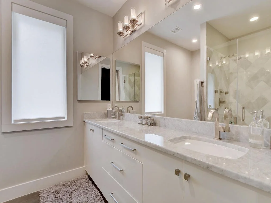 Bungalow-Remodel-Kemah-TX-Modern-Home-bath-dual-vanities