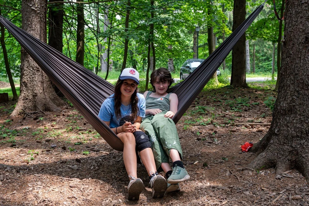 Two young people outdoors