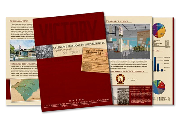Armed Forces Museum and Archives of the Carolinas campaign collateral design