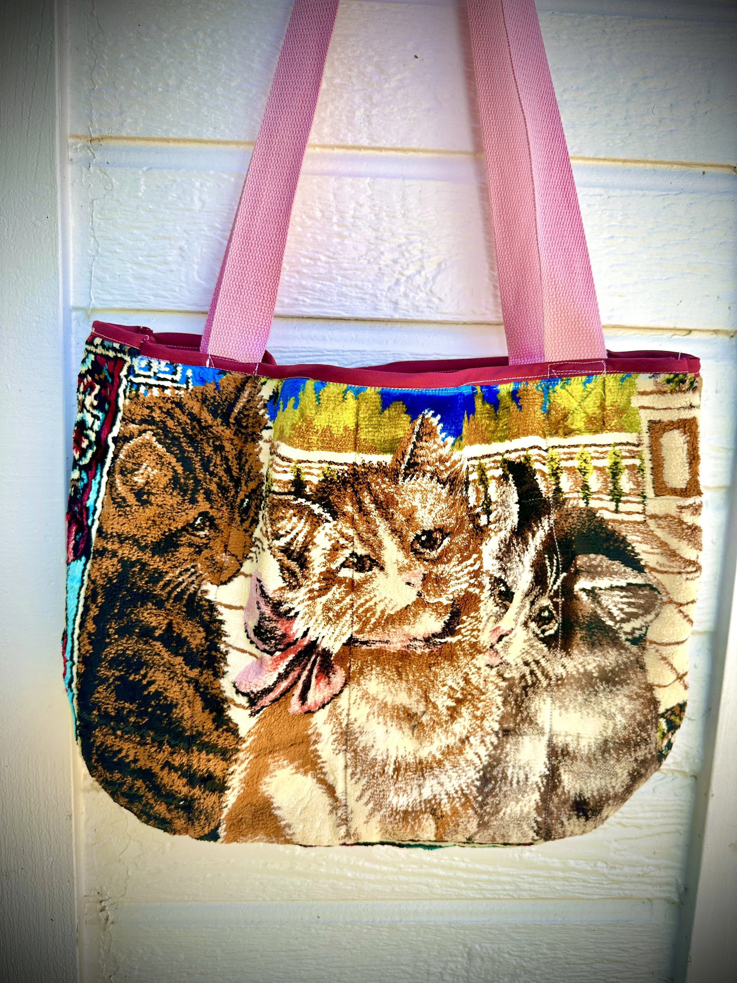 Cat Friends Vintage Tapestry Tote Bag Vintage