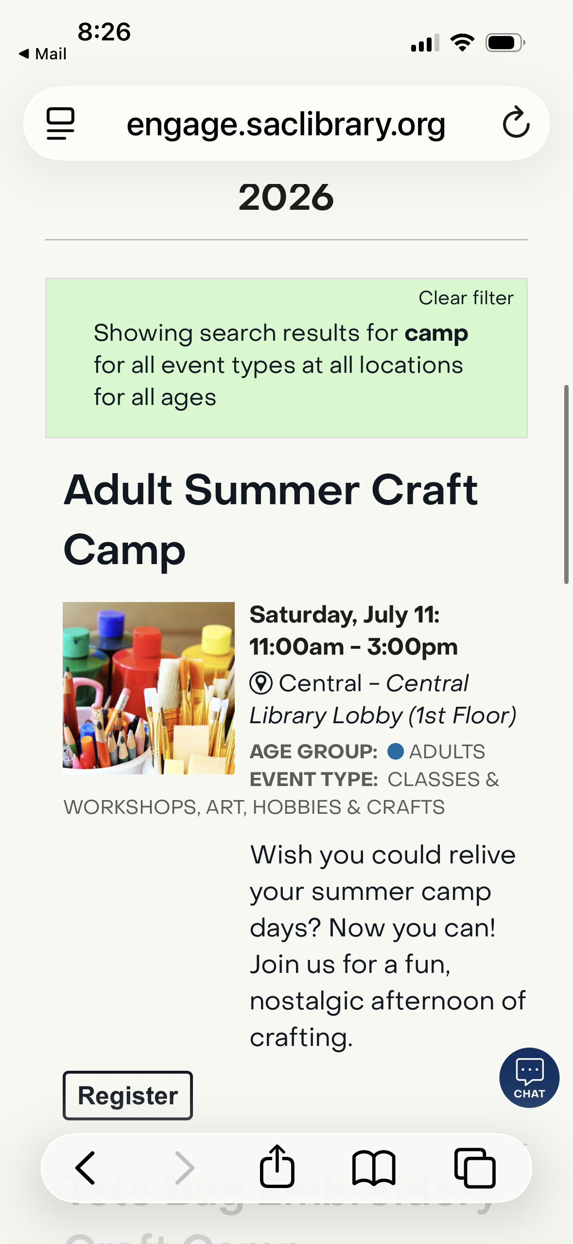 Summer Library Adult Art Camp