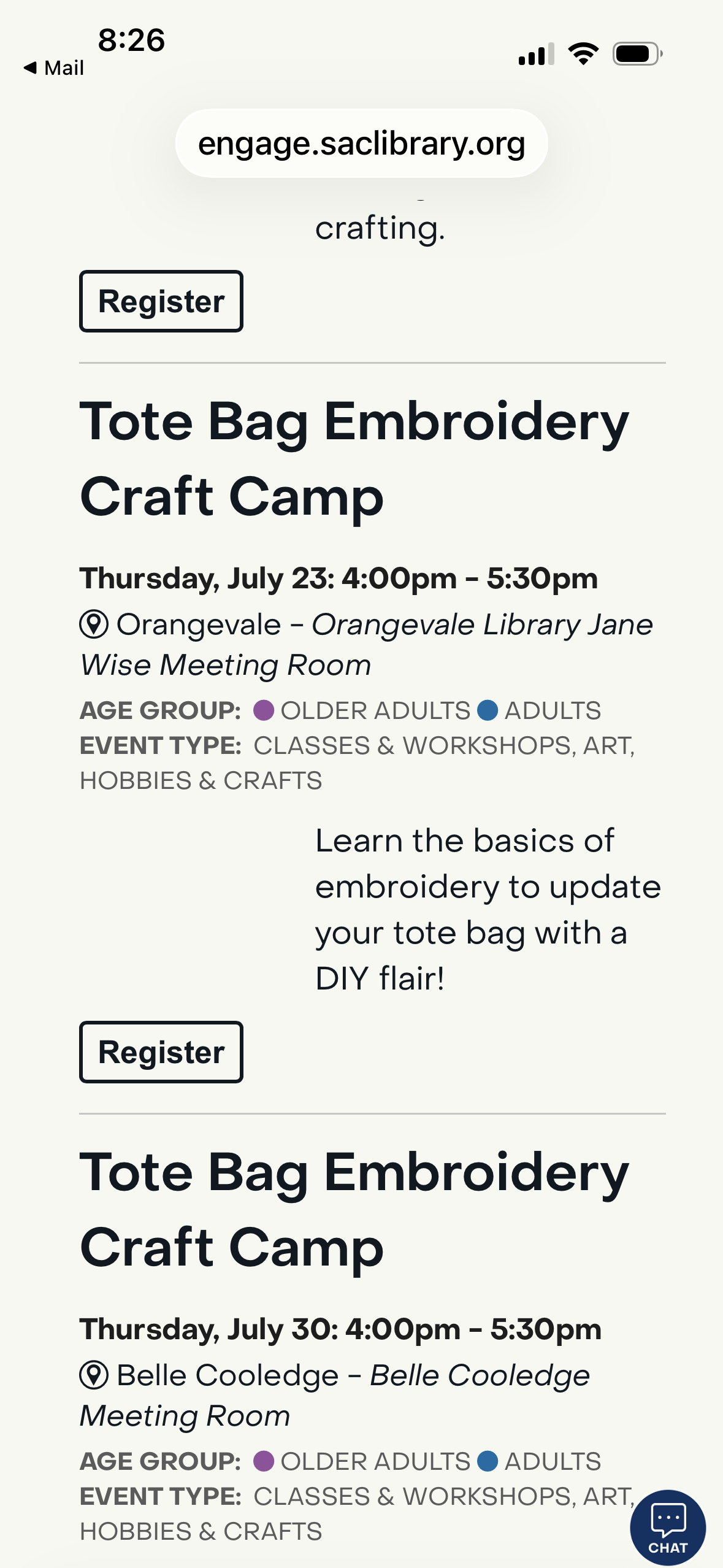 Library Summer Embroidery Orangeville