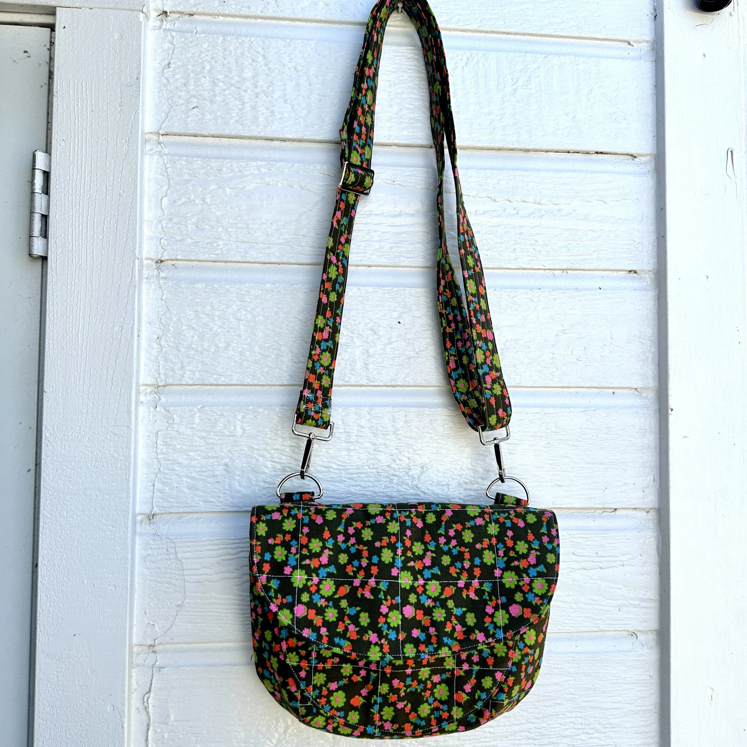 🧡Joy Crossbody Purse Bag Vintage Green Flower Fabric