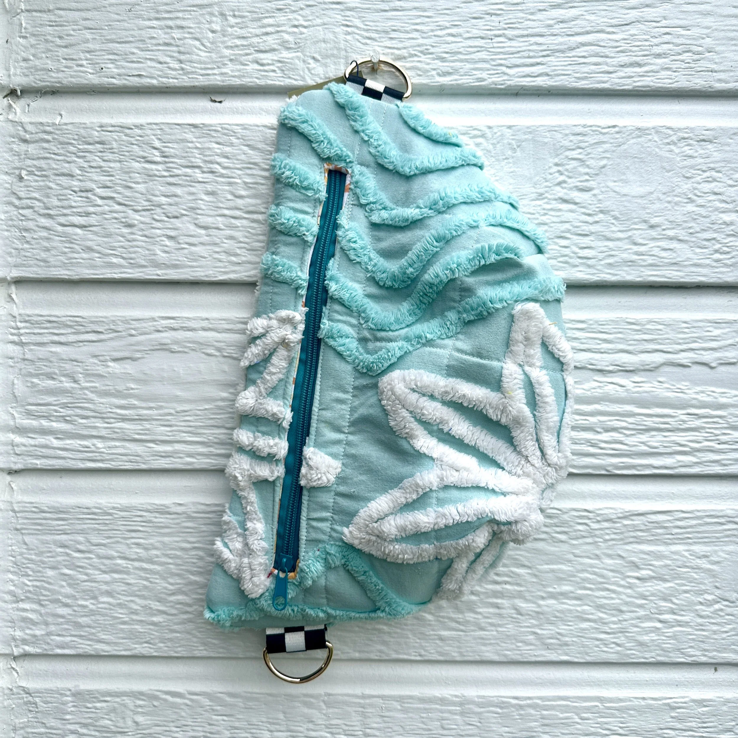 🩵Bum Bag Vintage Chenille Light Blue