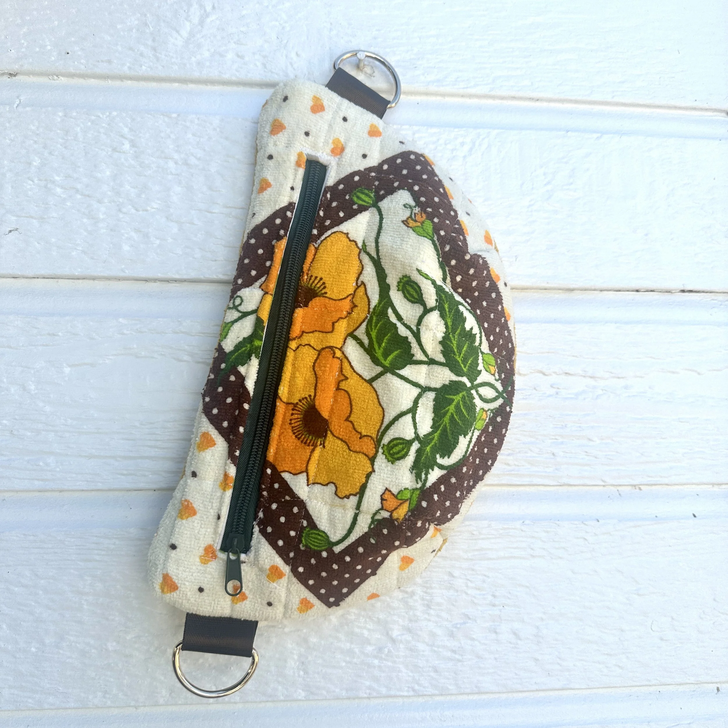 Vintage Towel Poppy  Bum Bag