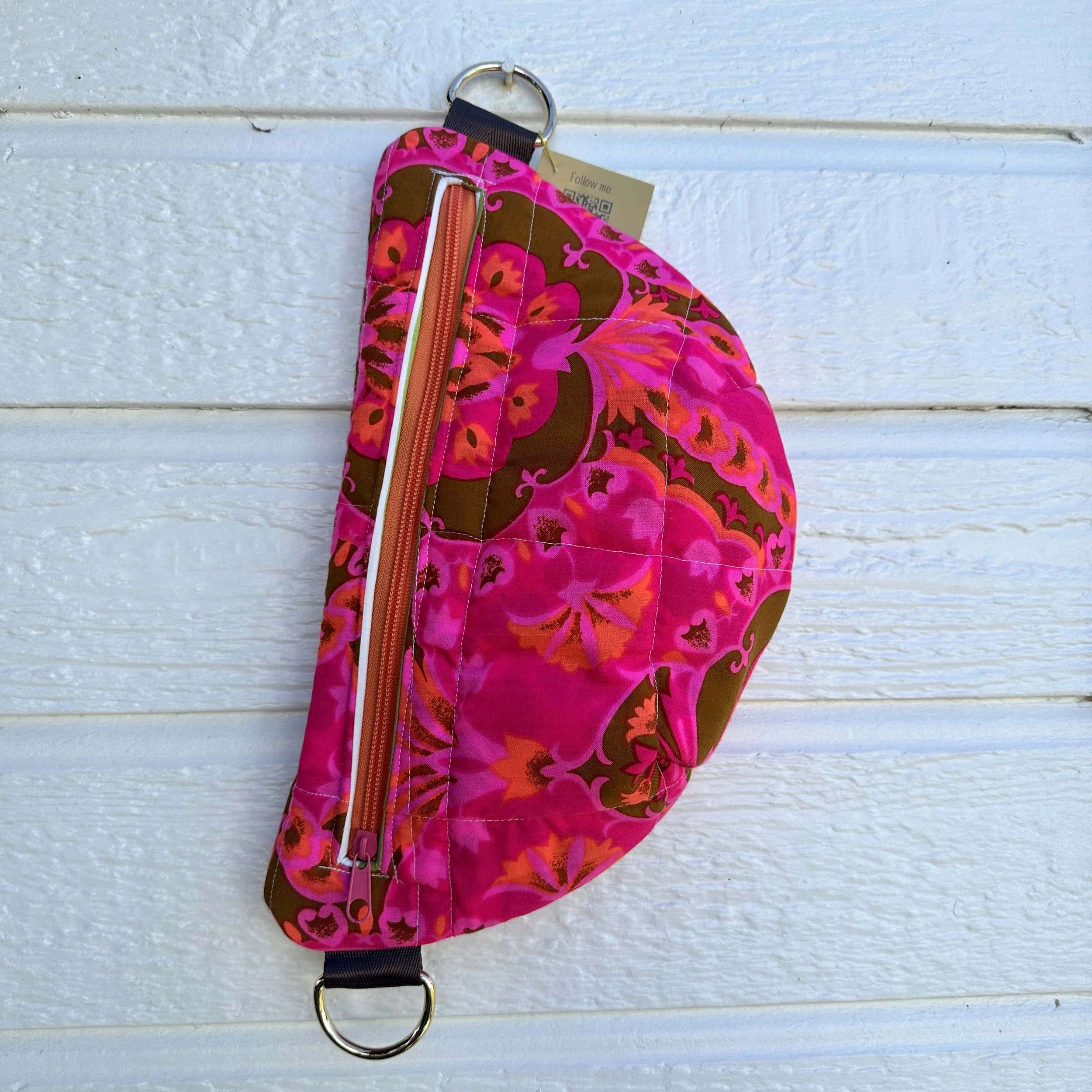 Hot Pink Vintage Fabric Bum Bag