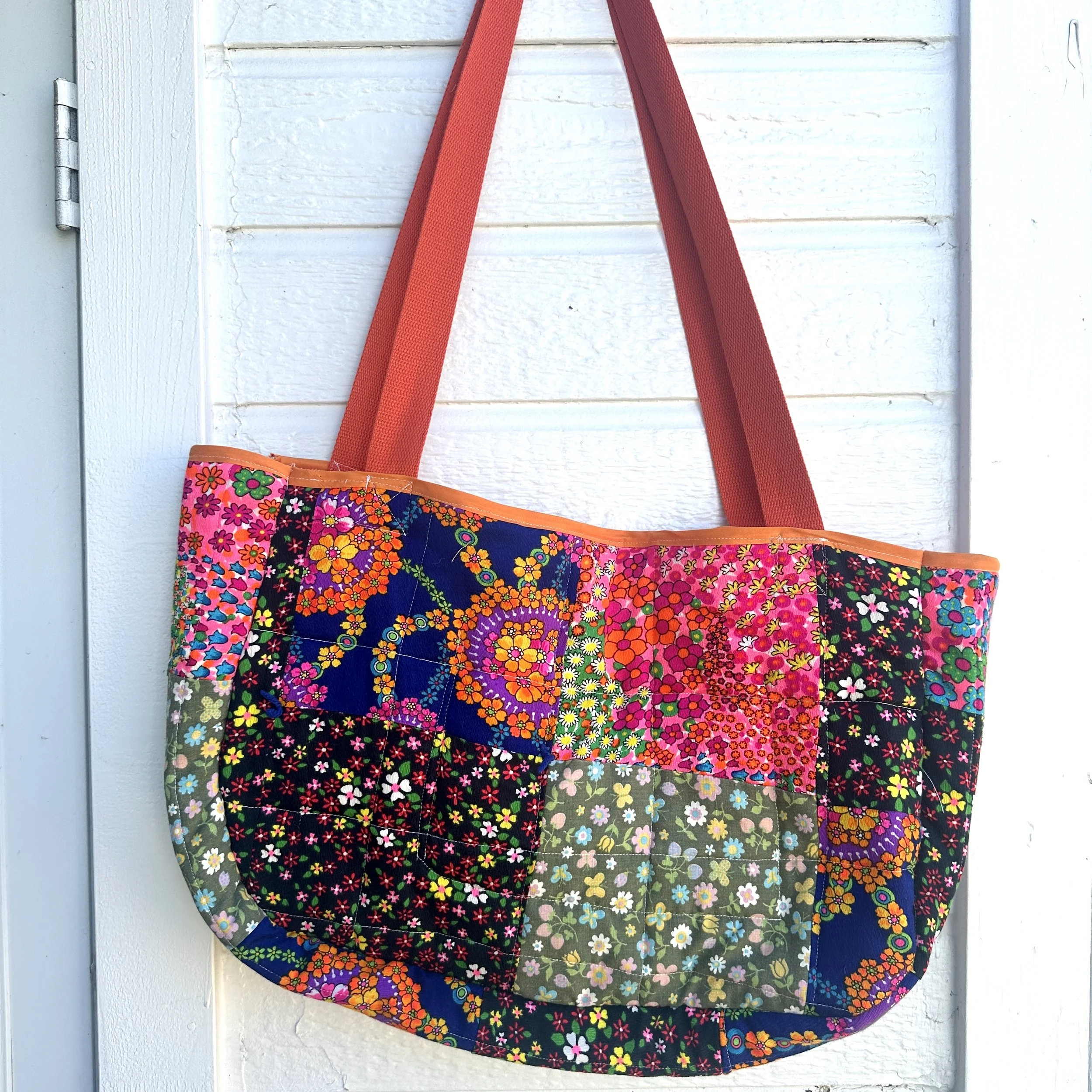 Huge Vintage Baby Blanket Tote Bag