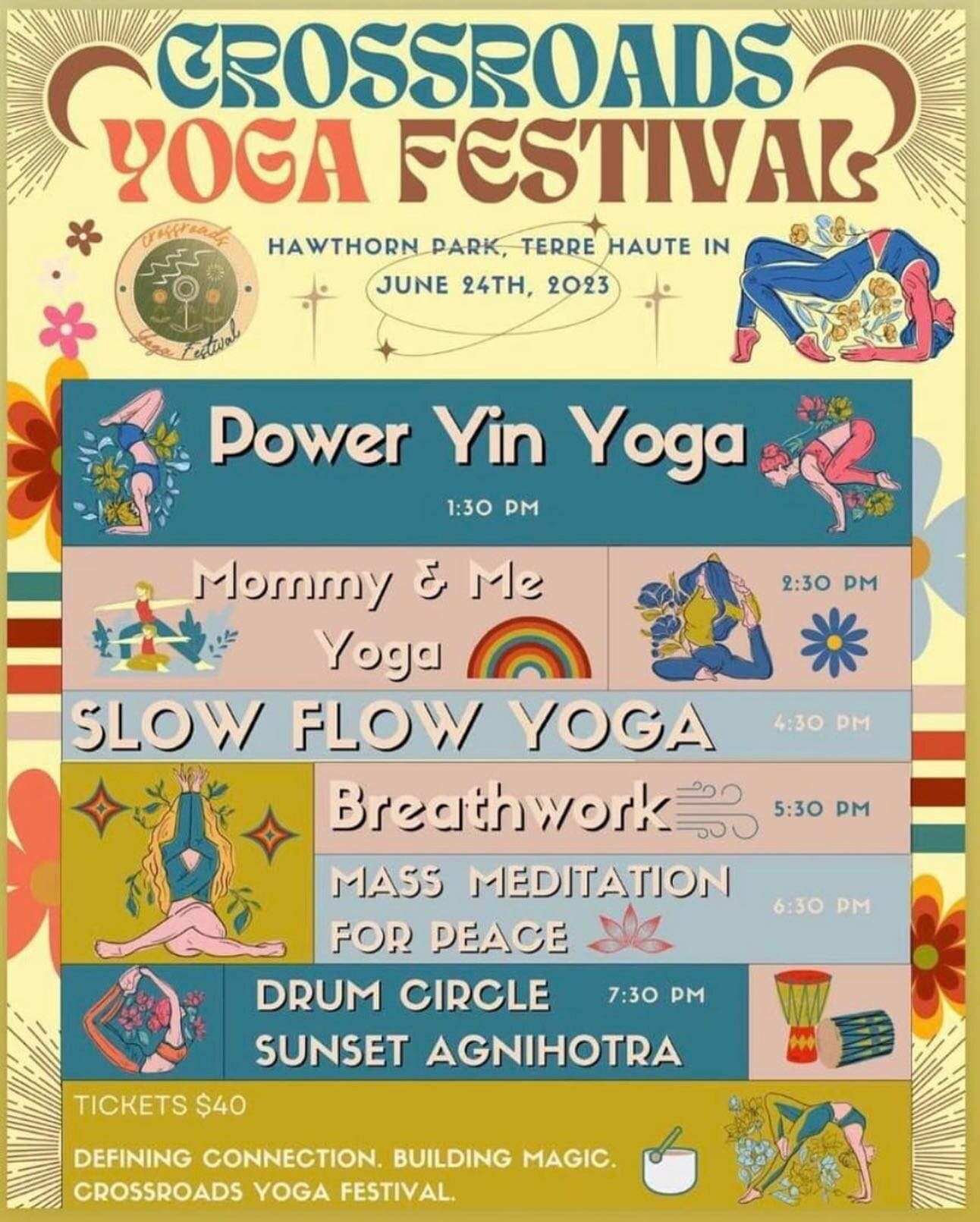 Terre Haute first Yoga Festival coming your way!!!! It&rsquo;s been fun to be a part of the awesome planning committee, such a cool collaboration✨ please mark your calendars and come hang out.  Shout out to Lindsey Skelton who will be teaching power 