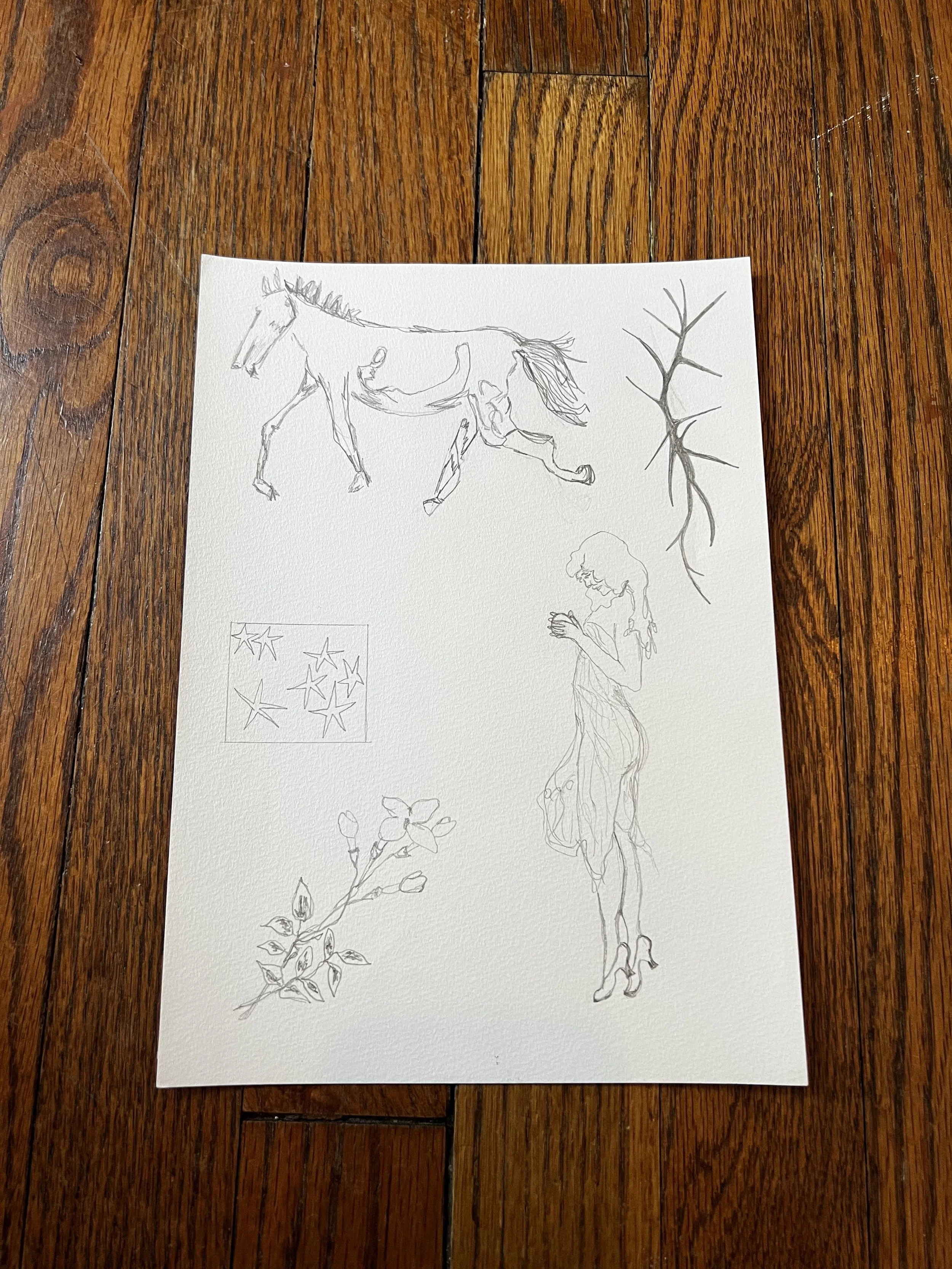 Pencil Sketch Art Print - ORIGINAL #04