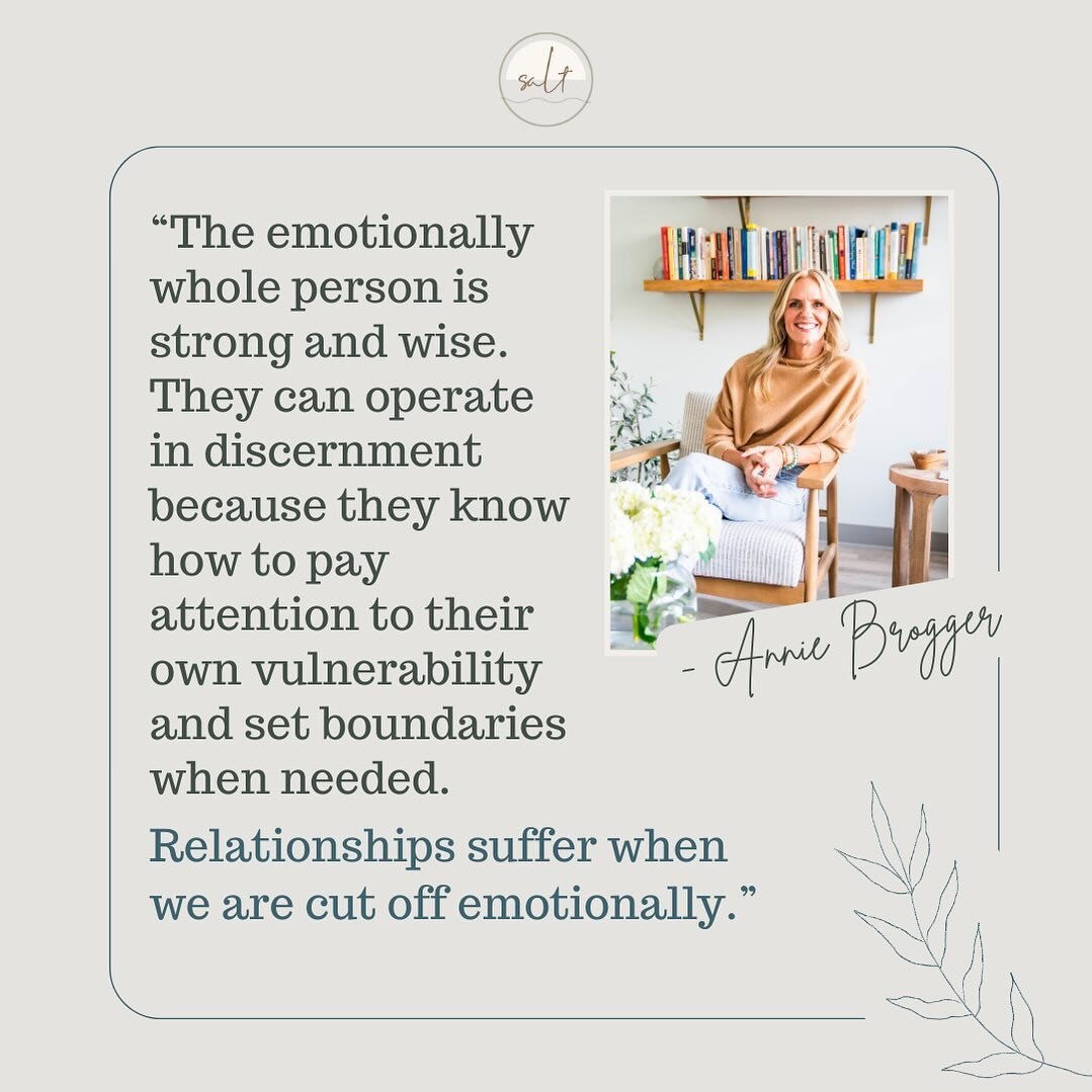 A few words from Salt Psychotherapy&rsquo;s founder, Annie, on living with our emotions. If you&rsquo;ve ever thought, or have heard someone say, &ldquo;I&rsquo;m just not a feelings person,&rdquo; consider sitting with these words just a little whil