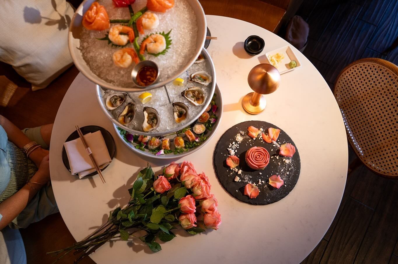 Only one week until Mother&rsquo;s Day! 🌸 Our Mother&rsquo;s Day celebration kicks off this weekend, May 10-12, with a can&rsquo;t-miss special just for her. 

For $150, you can enjoy our Sushi and Oyster tower, pistachio mousse rose cake, and compl