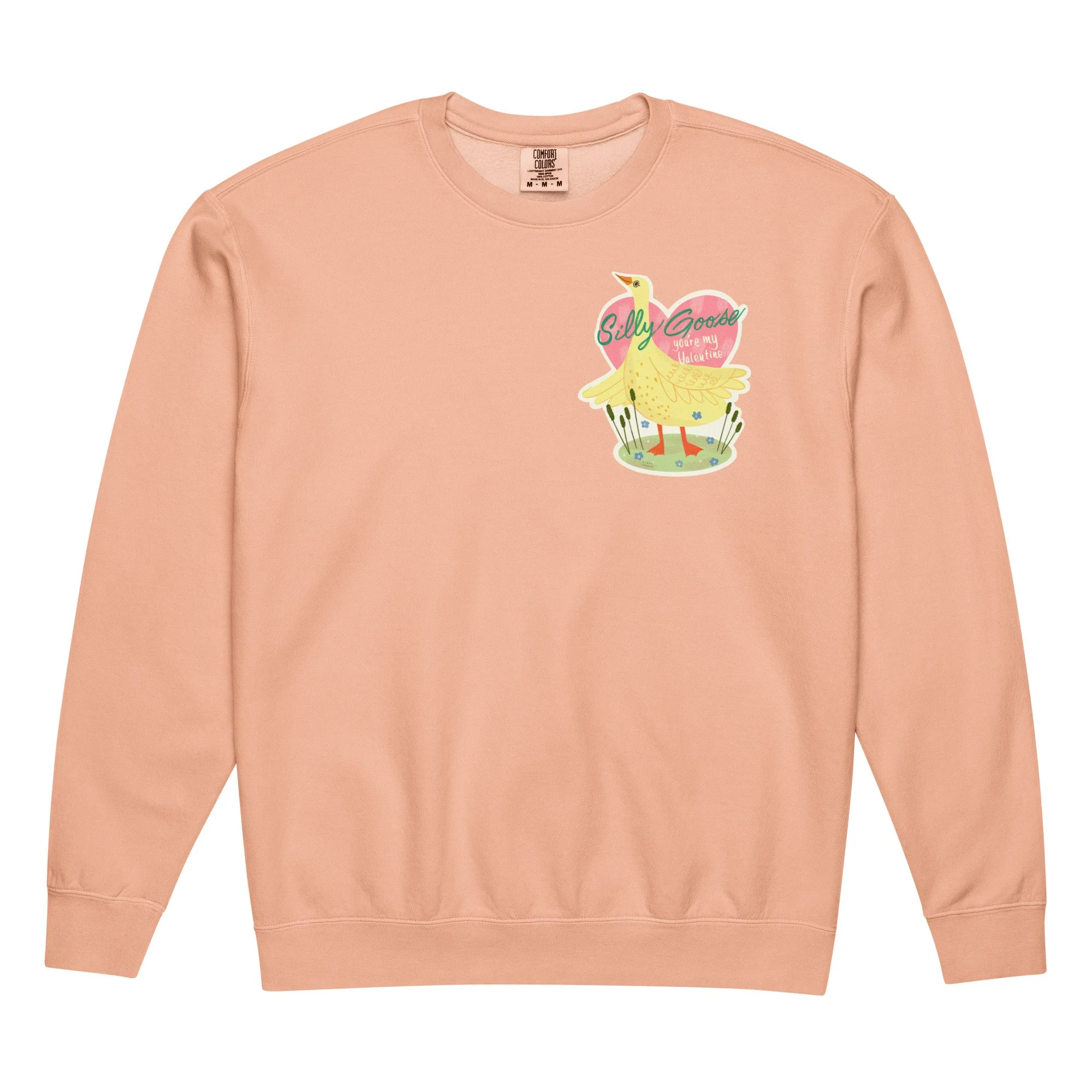 Silly Goose Unisex garment-dyed fleece crewneck sweatshirt
