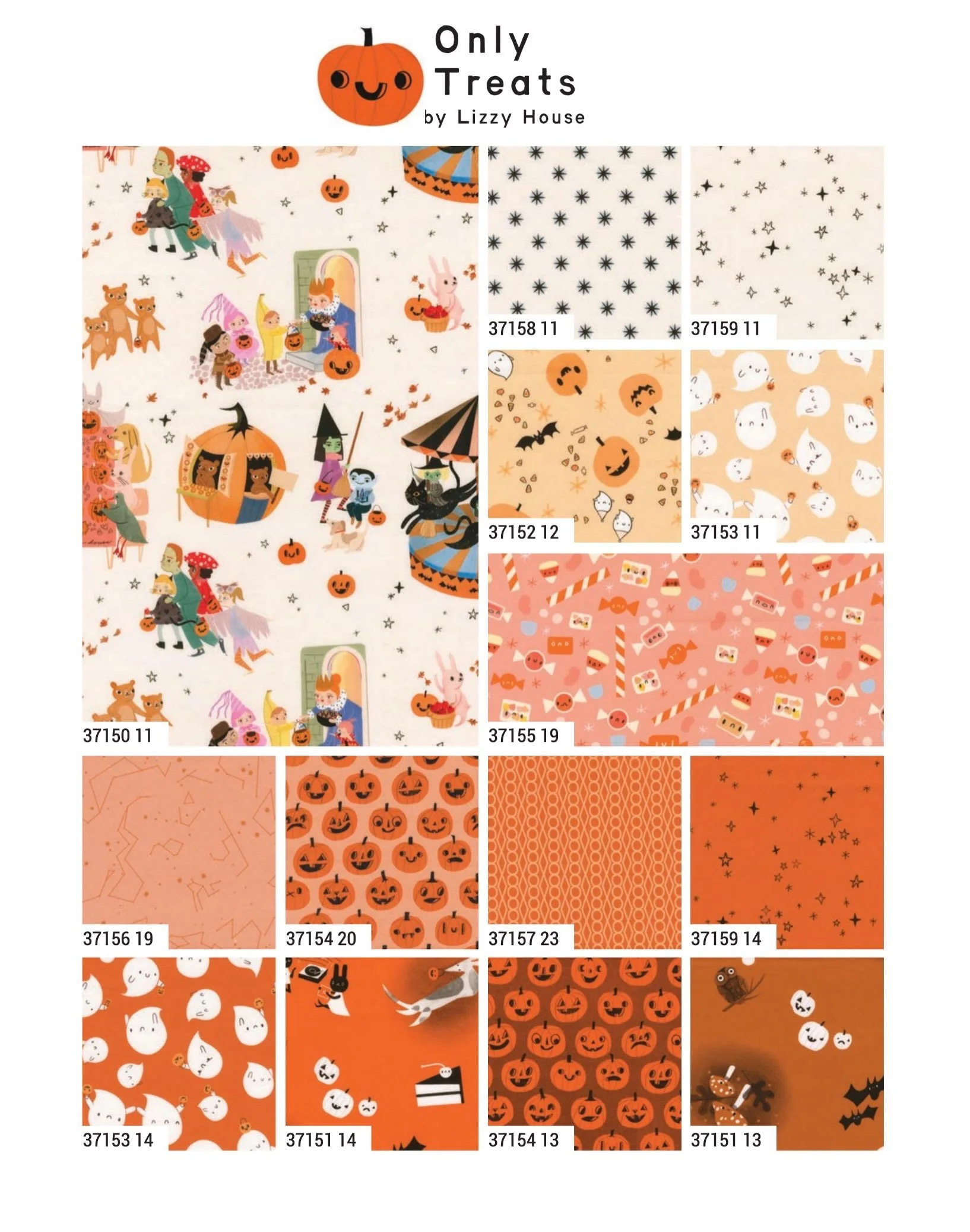 I&rsquo;ve been excited about this collection for over a year! and it will be almost a year before it ships! Only Treats is my idea of highly functional Halloween fabric. I&rsquo;ve designed quite a few holiday collections and I&rsquo;ve learned a th