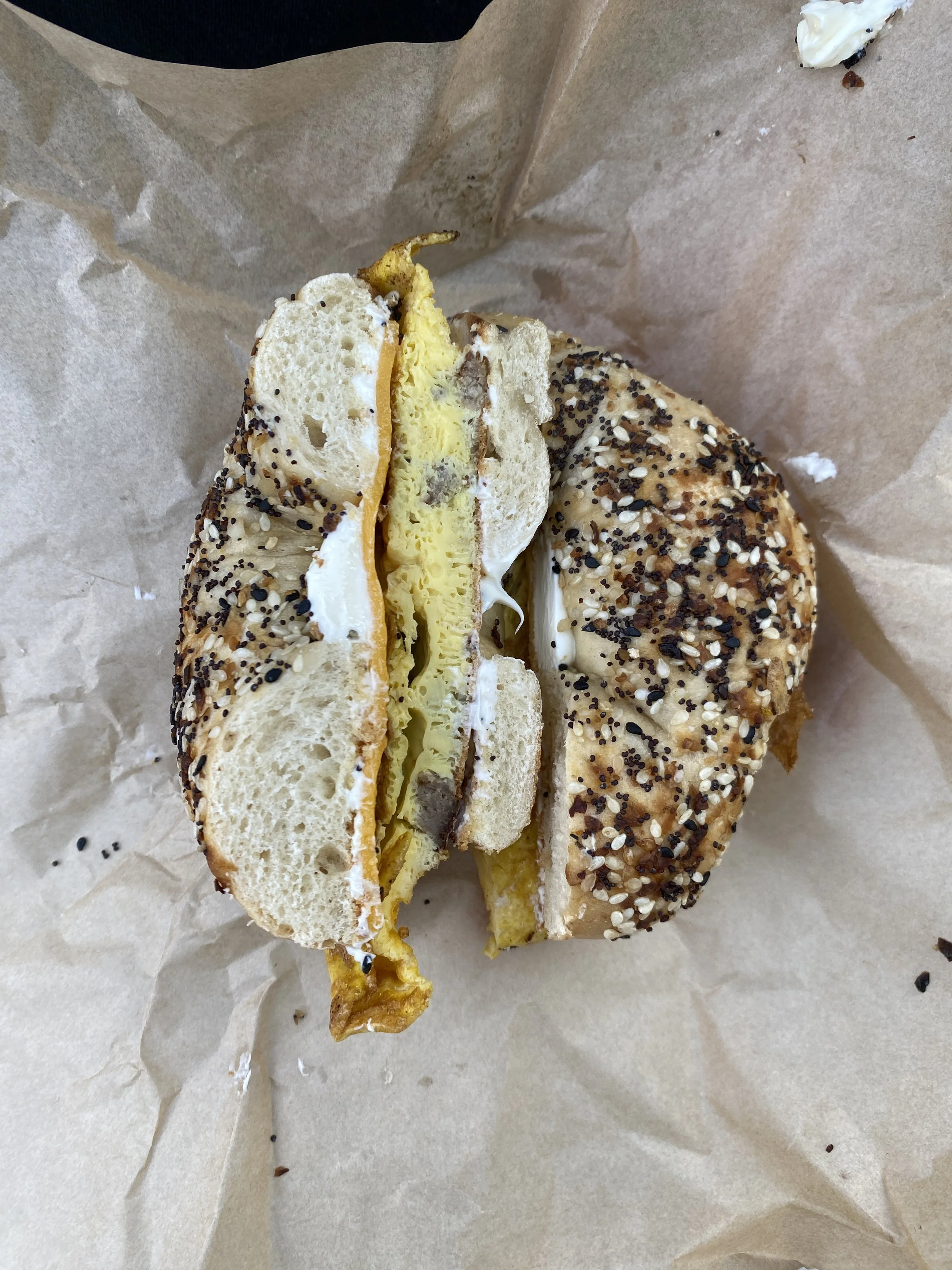 Meadowlark Farm's farmhouse bagels made with local Iowa ingredients for a true farm-to-market flavor and experience at the Downtown Des Moines Farmers' Market.