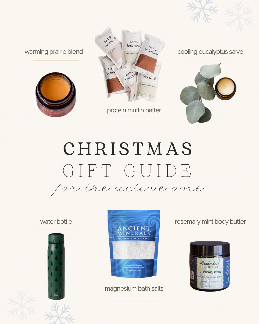 Gifts for the active one or wellness warrior in your life - handpicked gift guide by Meadowlark Made in Iowa