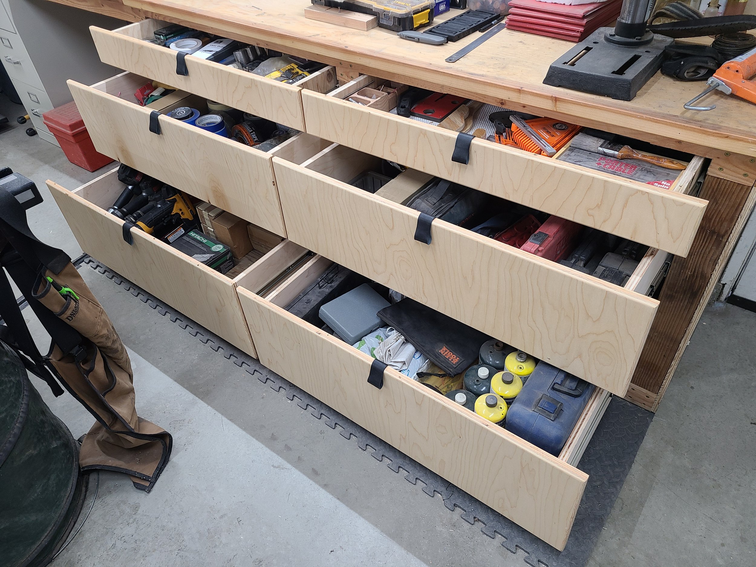 Work Bench Drawers - Half, Half, Half Method