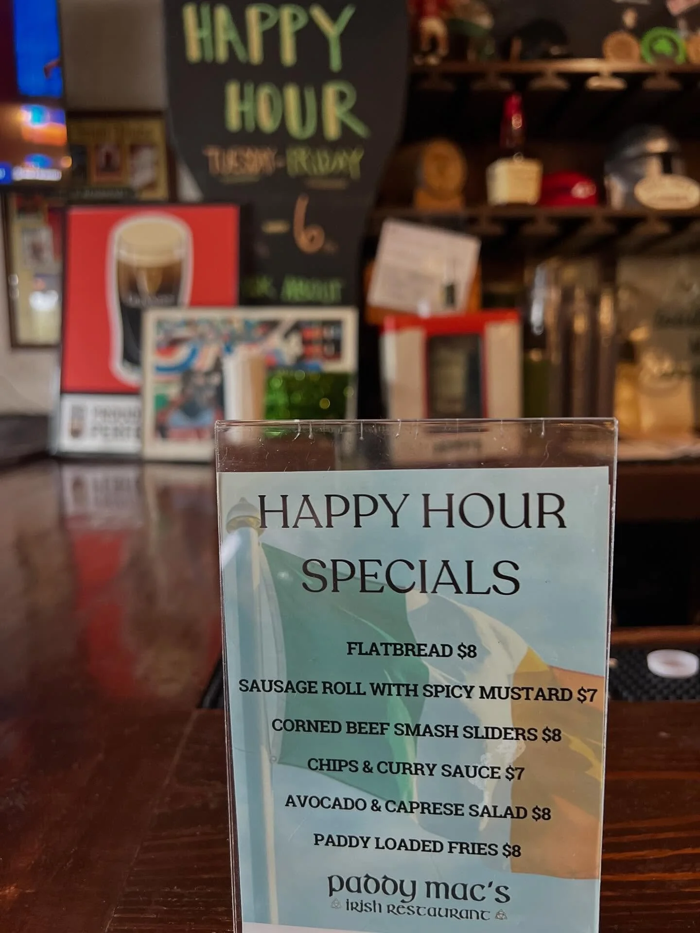 When in doubt, Happy Hour at Paddy Mac's has the answer - and that answer is booze and Irish food