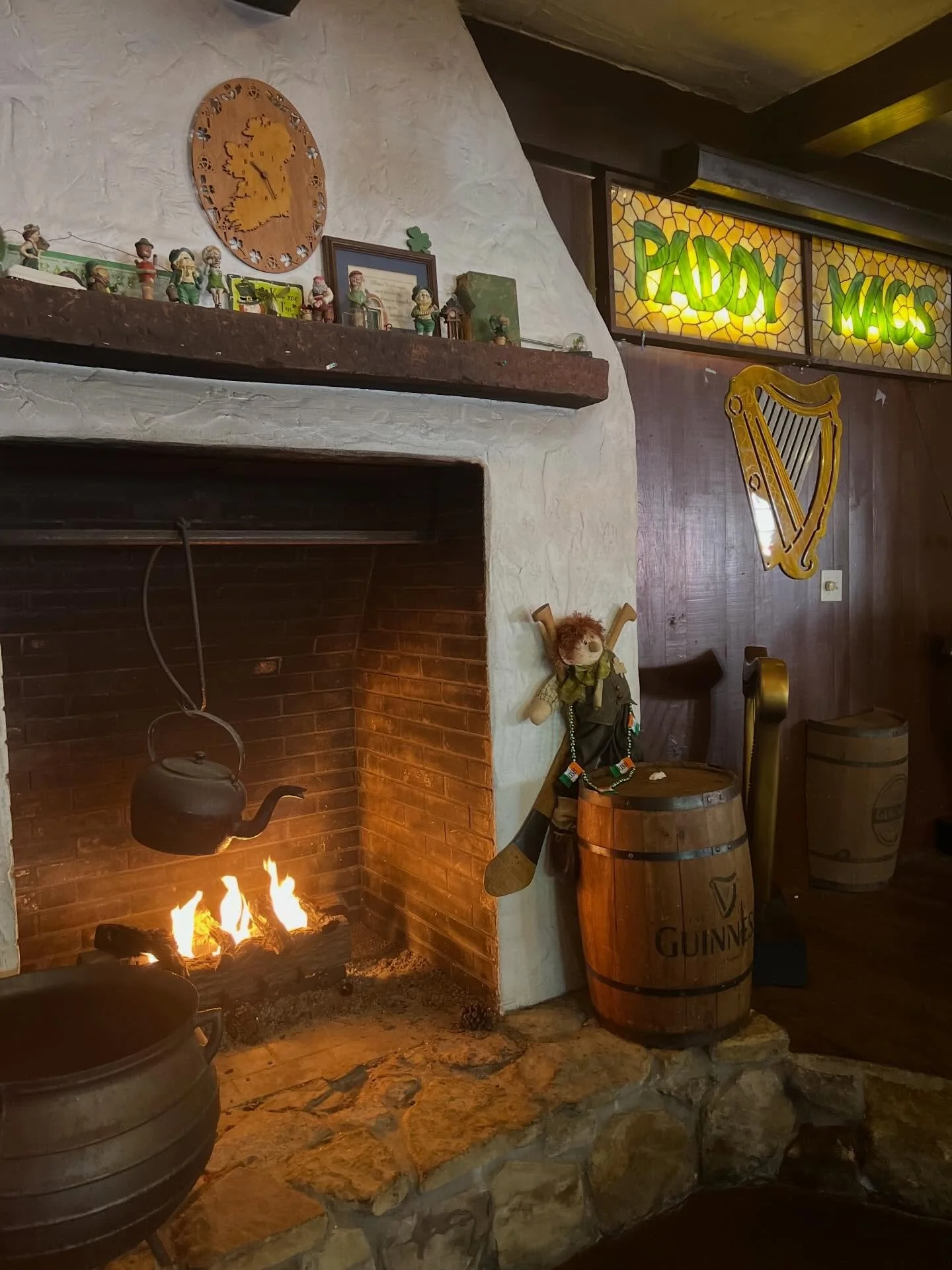 Escape the cold weather at your favorite Irish Pub! Grab a pint and cozy up by the fire at Paddy Mac's!