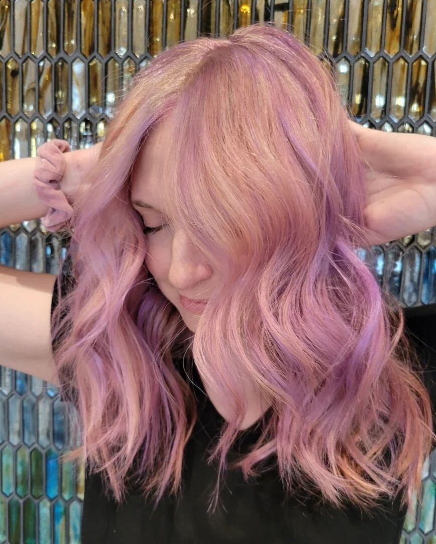 Because SPRING!!! That's Why!!!💕🌷🐰🌤🍨🦋
&deg;
Fresh Baby Pink and Lilac hair for this Beautiful Lady! 
&deg;
Book Your Spring Hair appointment! Text me!!
720-839-3465 
&deg;
&deg;

#allshadesarebeautiful 
#realpeople #itsfunbeingfun #chicksthatro
