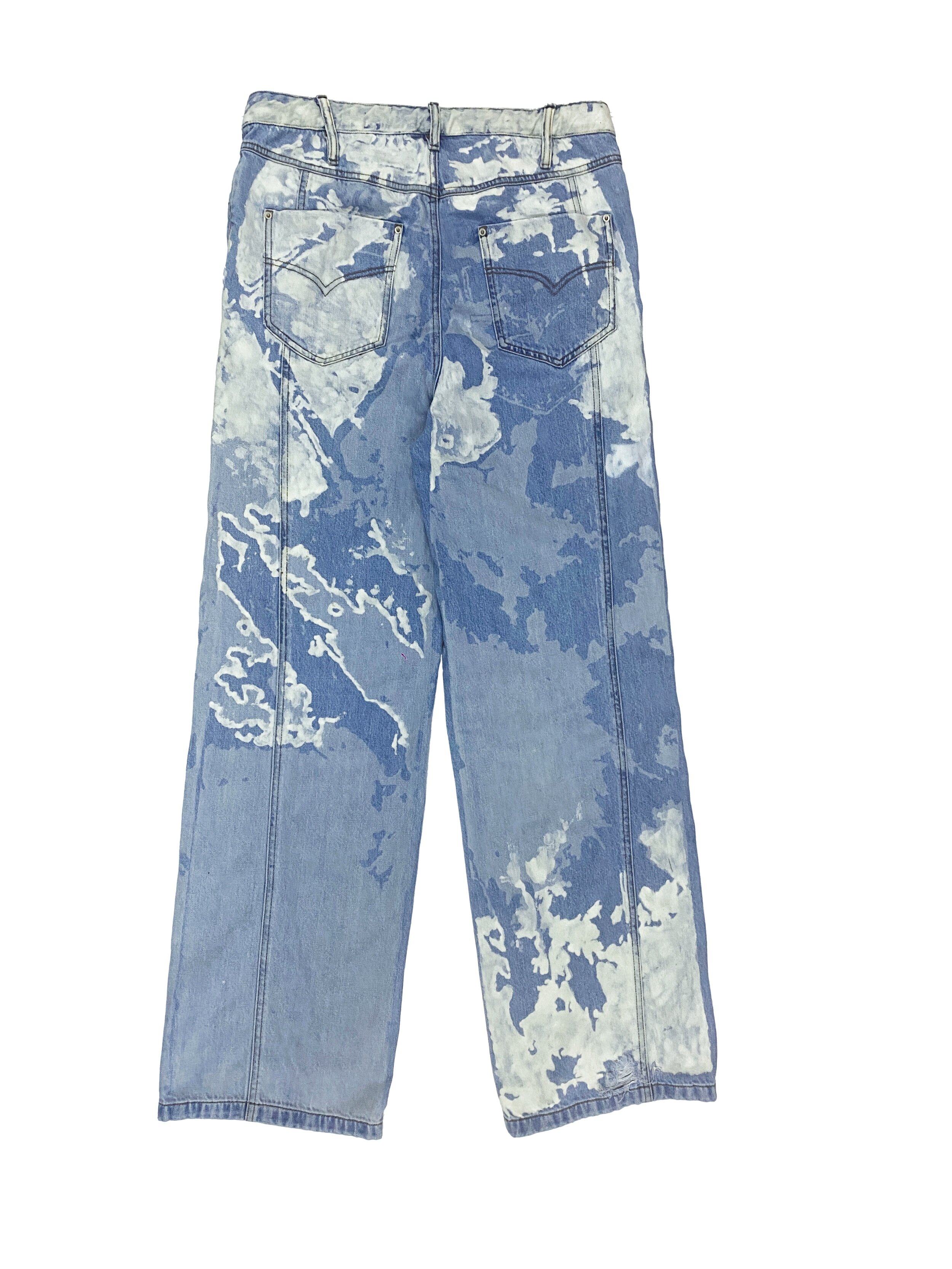 Laser-bleached, partially oxygen bleached Jeans — ALA TIANAN