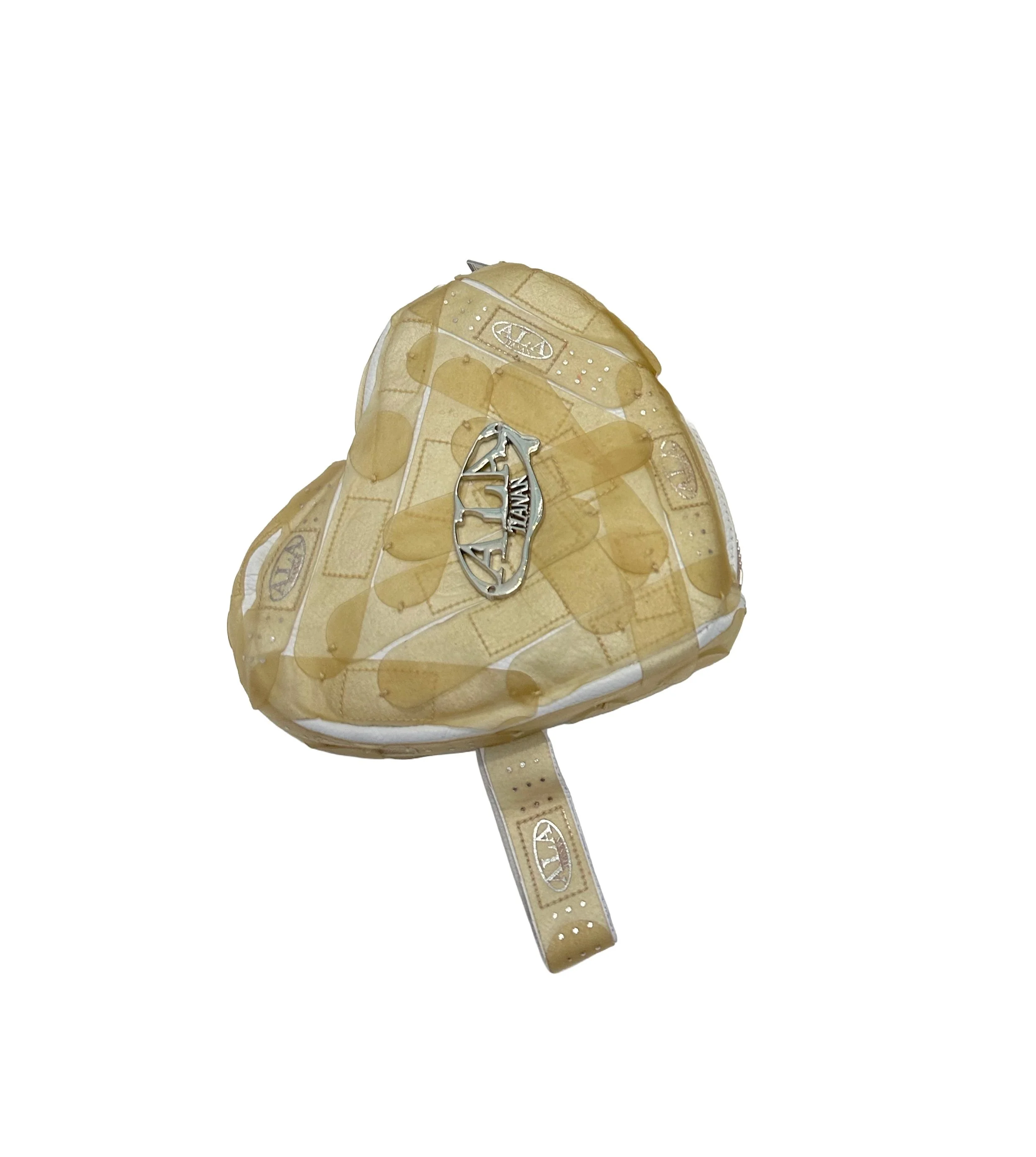 Transparent leather band-aids heart