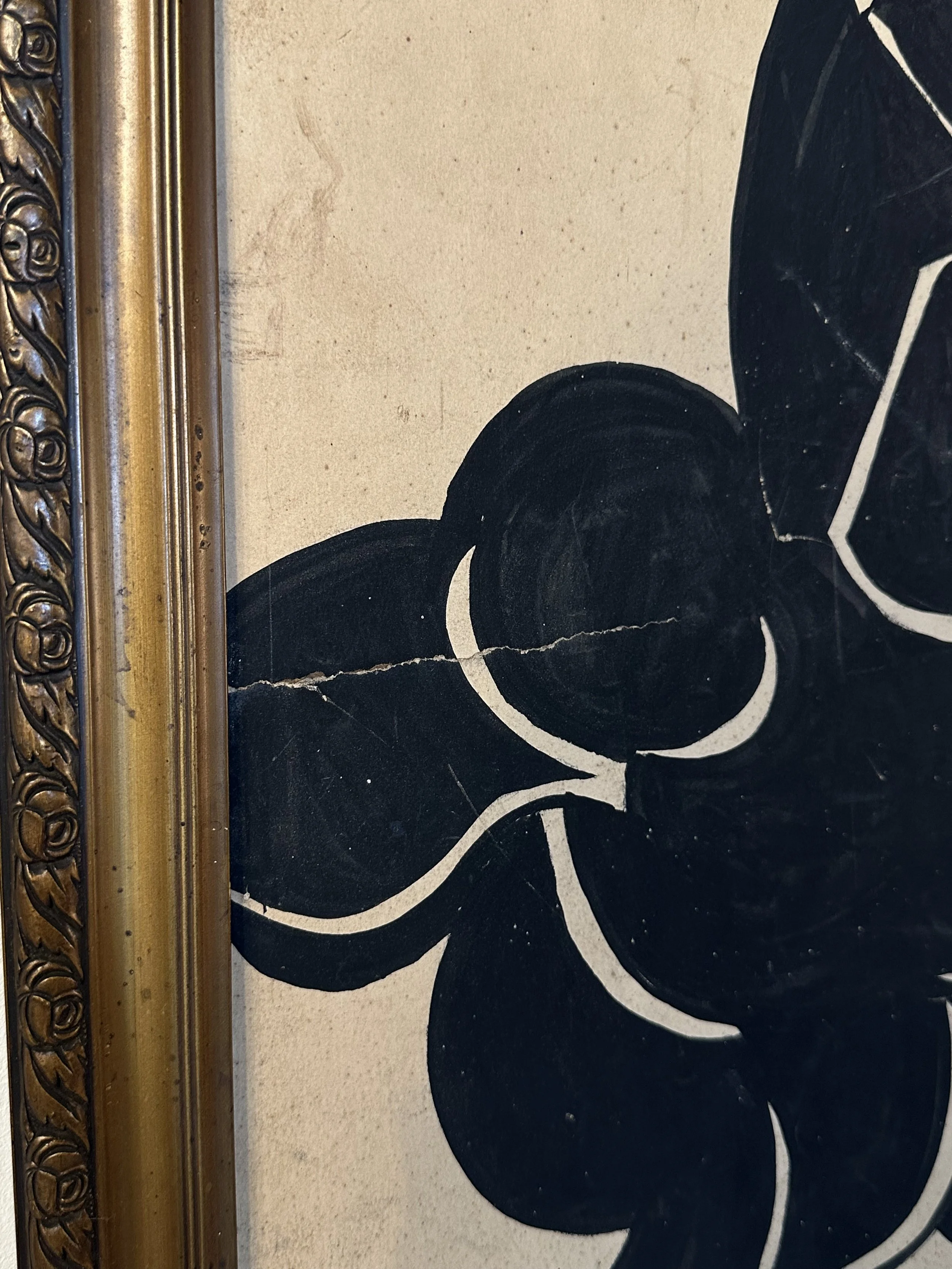 Fernand Carette Lyrical abstraction 1961 gauche on paper damaged.jpeg