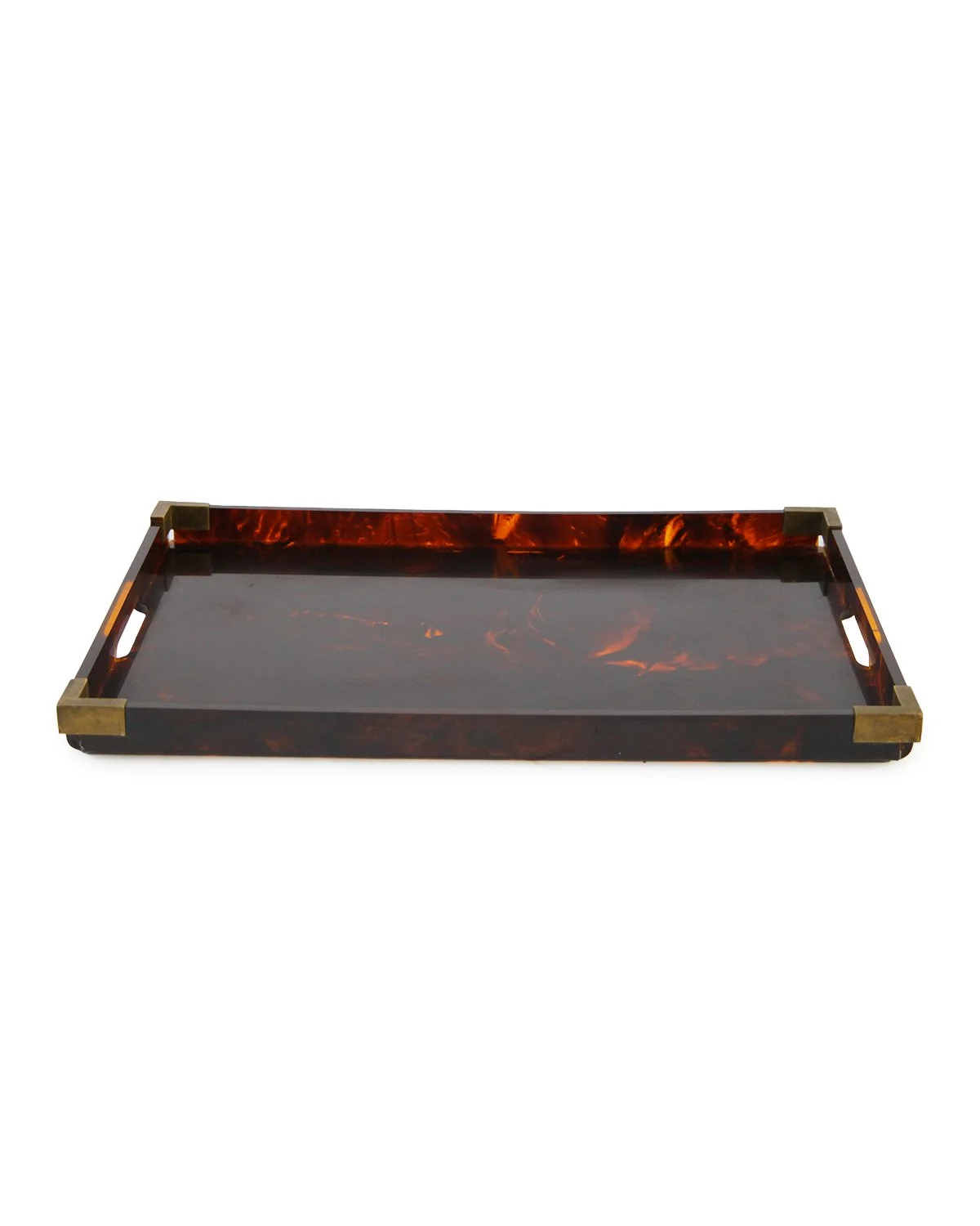 tray faux tortoise and brass 1960's  1970s.jpg