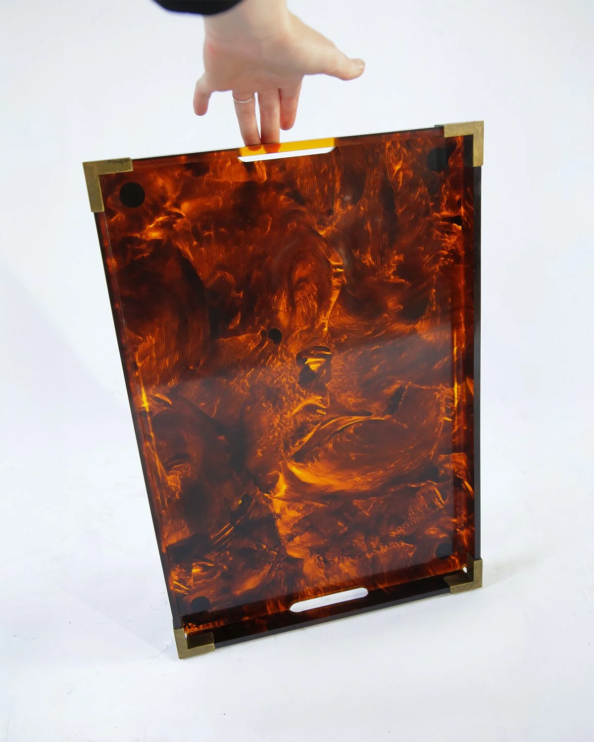 tray faux tortoise and brass dior 1960's  1970s.jpg