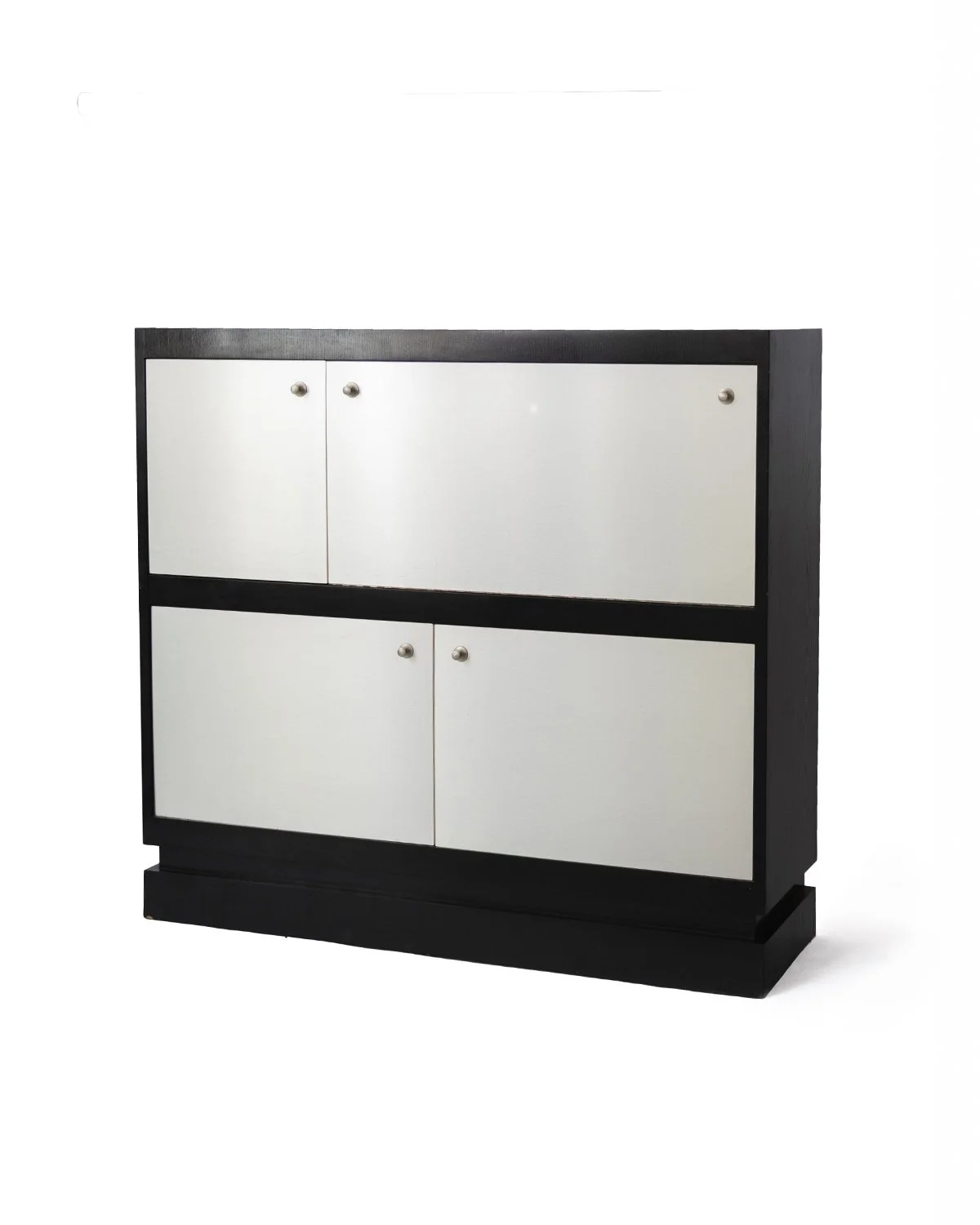 1970's brushed metal bar cabinet by De Coene, Belgium.jpg