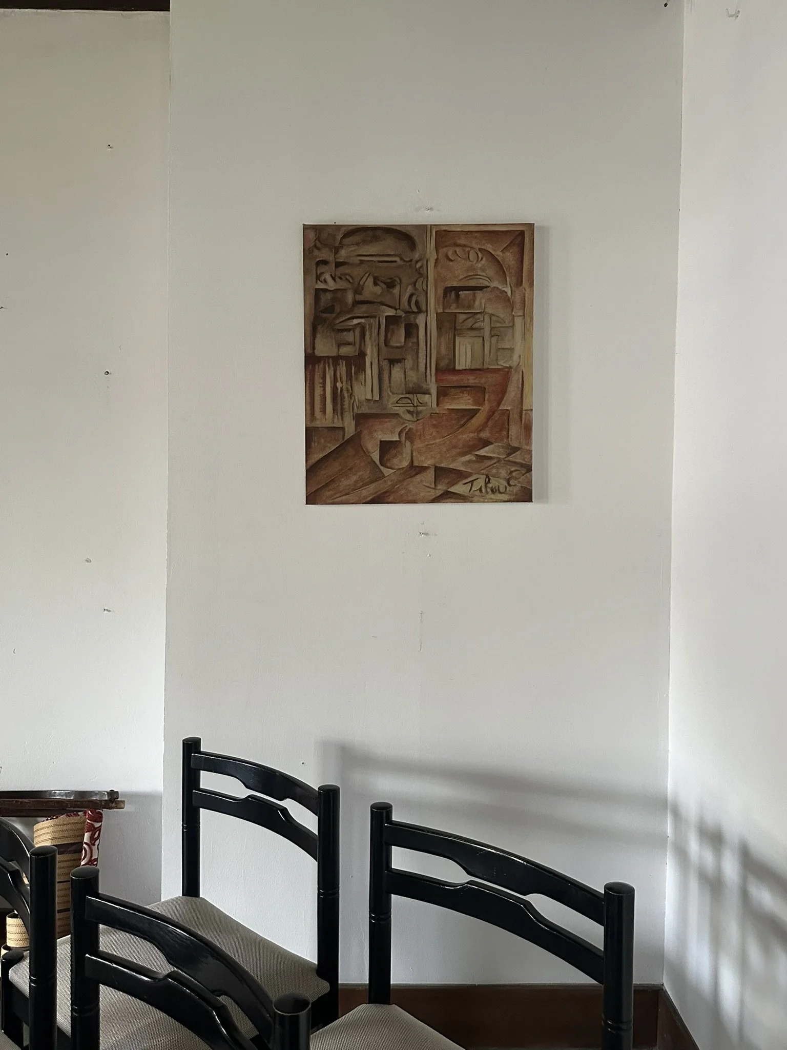 Cubist abstraction by Erik Tibau, 1970's