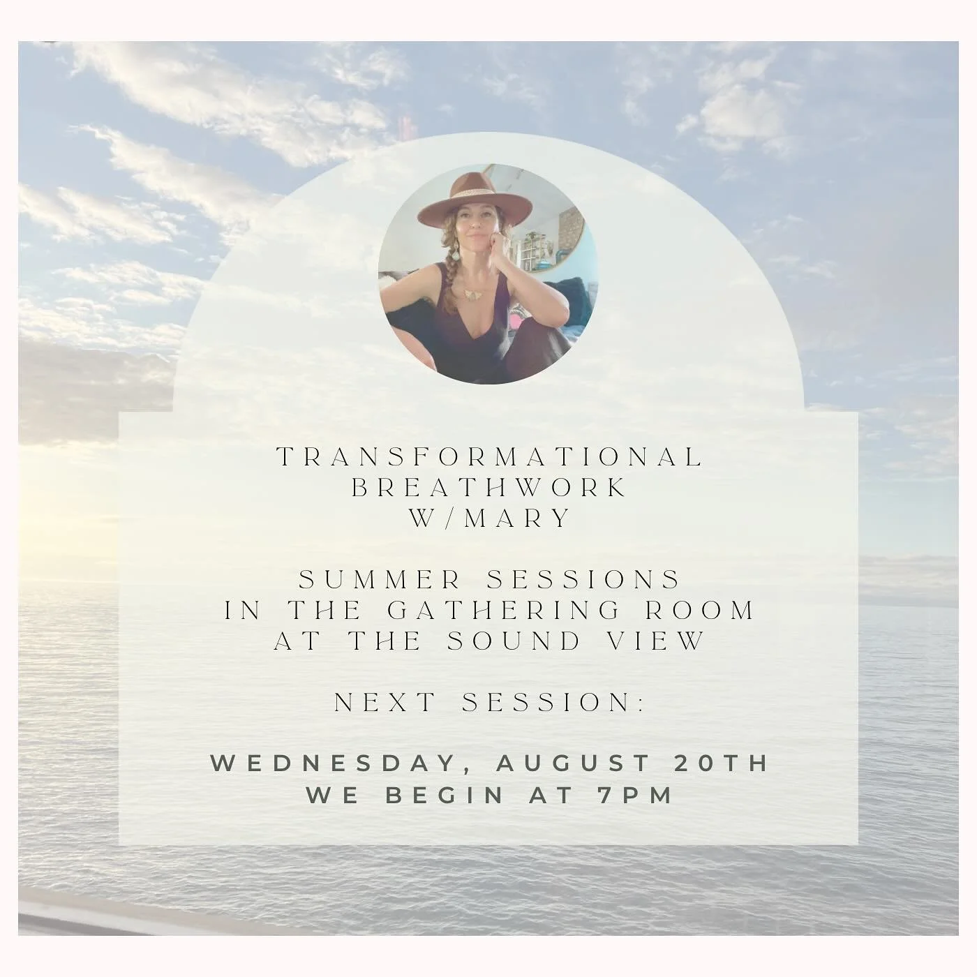 ~~~ Join me this Wednesday at the inimitable @soundviewgreenport 

Breathe.
Feel.
Release.
Repeat&hellip;

Step into a guided breathwork journey to quiet the mind, release emotional blocks, and reconnect with your inner wisdom.

Our sessions take pla