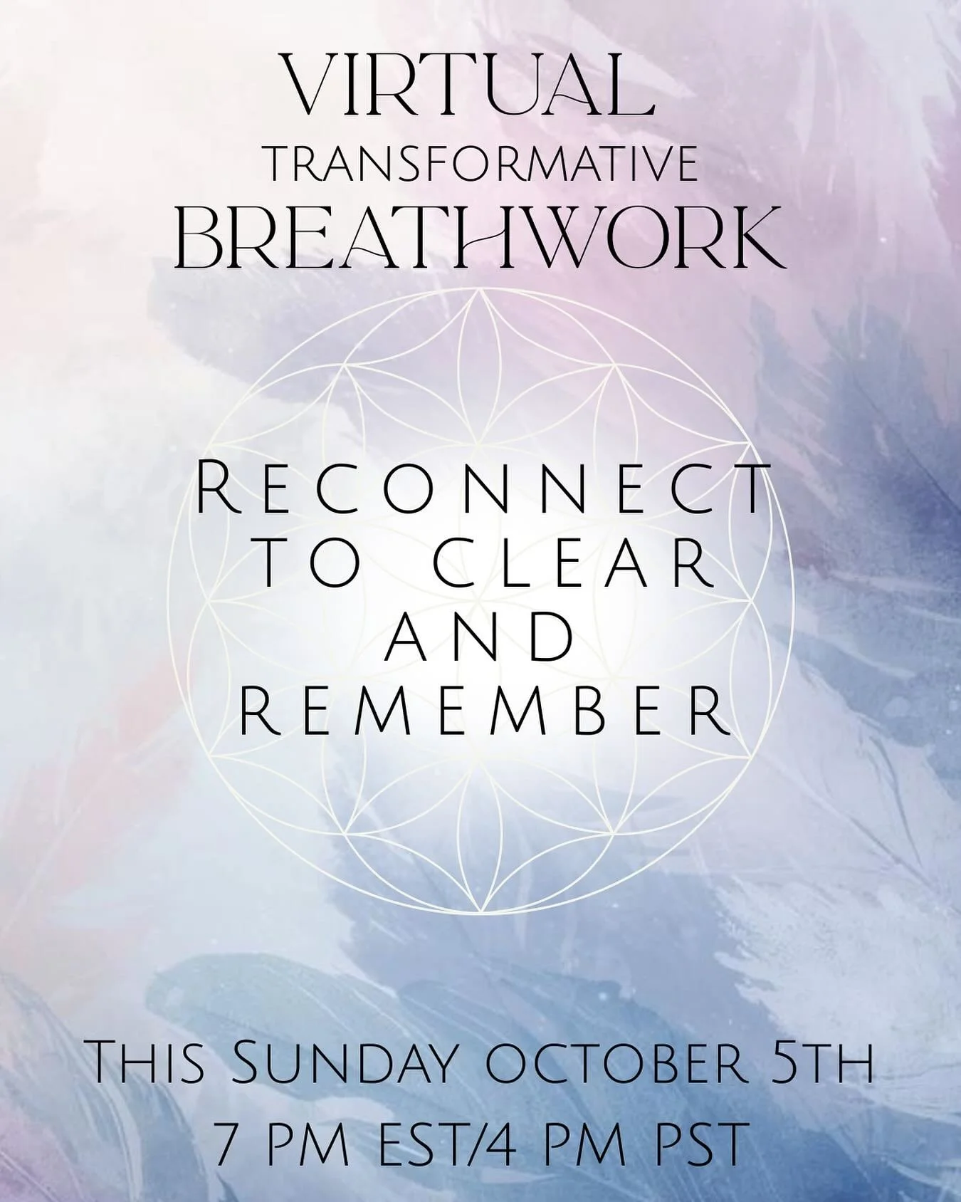 ⟠ Join me virtually this Sunday to ReConnect to your center, your heart, your highest self, your truth. ⟠

⟣ Clear the emotional debris from the memories &amp; stories you couldn&rsquo;t feel. Clear energetic barriers that stifle your energy &amp; cr