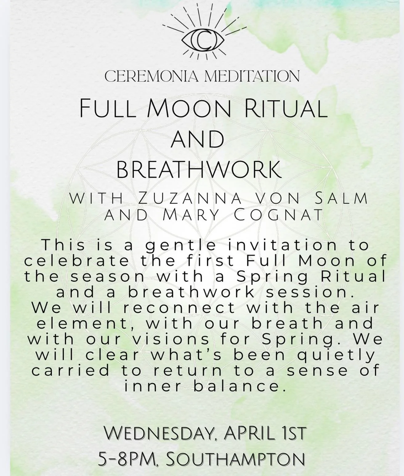 An invitation to gather in circle beneath the first full moon of Spring, guided by a softer rhythm, reconnecting with what&rsquo;s ready to come into the light.

⚘ A return to our natural cycle of reemergence.

Breathe
Feel
Release
Repeat&hellip;.

N