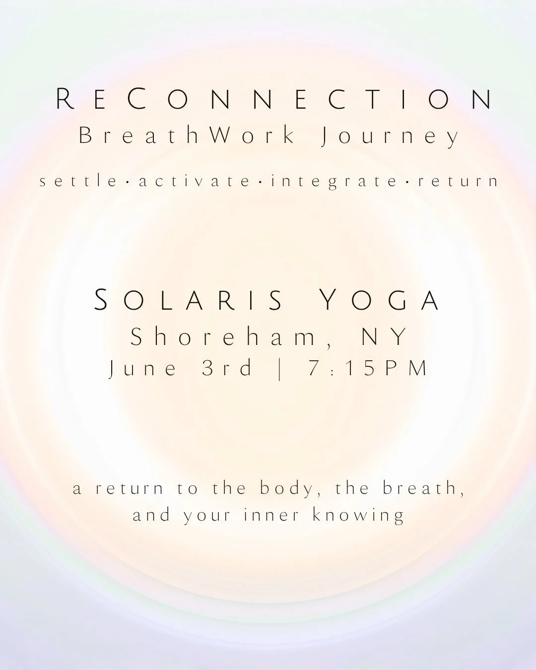 There&rsquo;s something about this beautiful new space ☀️
The moment you walk in, you can feel the exhale.

I&rsquo;m really excited to offer a ReConnection BreathWork Journey at the beautiful new Solaris Yoga in Shoreham.

These sessions are for tho