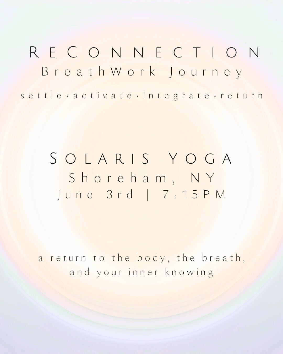 There&rsquo;s something about this beautiful new space ☀️
The moment you walk in, you can feel the exhale.

I&rsquo;m really excited to offer a ReConnection BreathWork Journey at the beautiful new Solaris Yoga in Shoreham.

These sessions are for tho