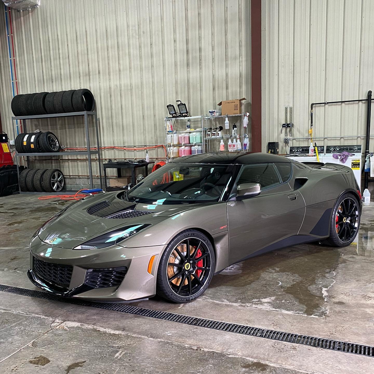 #Lotus #evoragt post wash up and prep for a quasi new car prep, wheels off detail, some @3m PPF, and a @jadeceramic #graphene coating. Look out for more shots of the process. @detailkingofficial #pittsburghdetailing #paintcorrection #ceramiccoating #