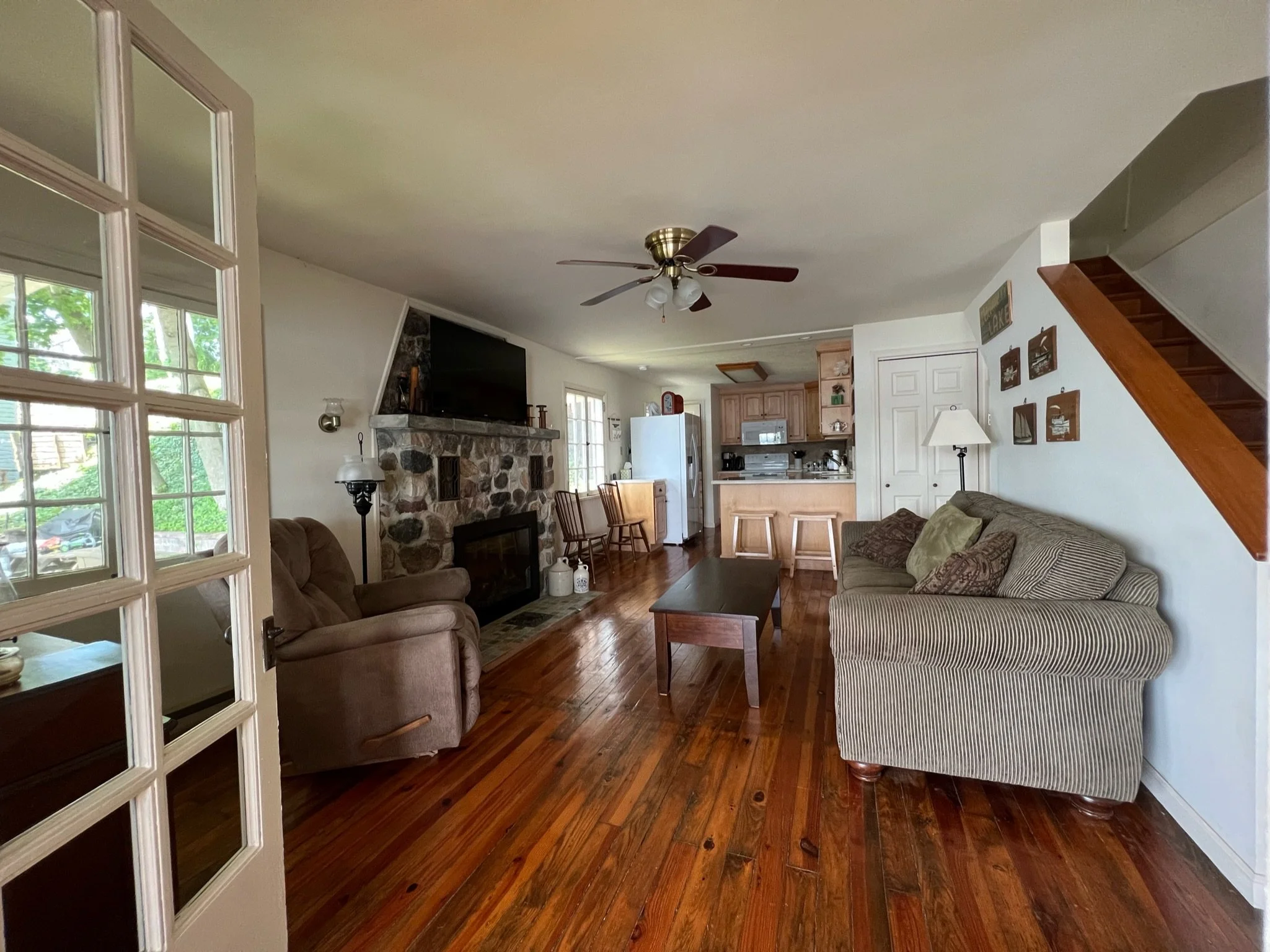 View of Living Room into Kitchen