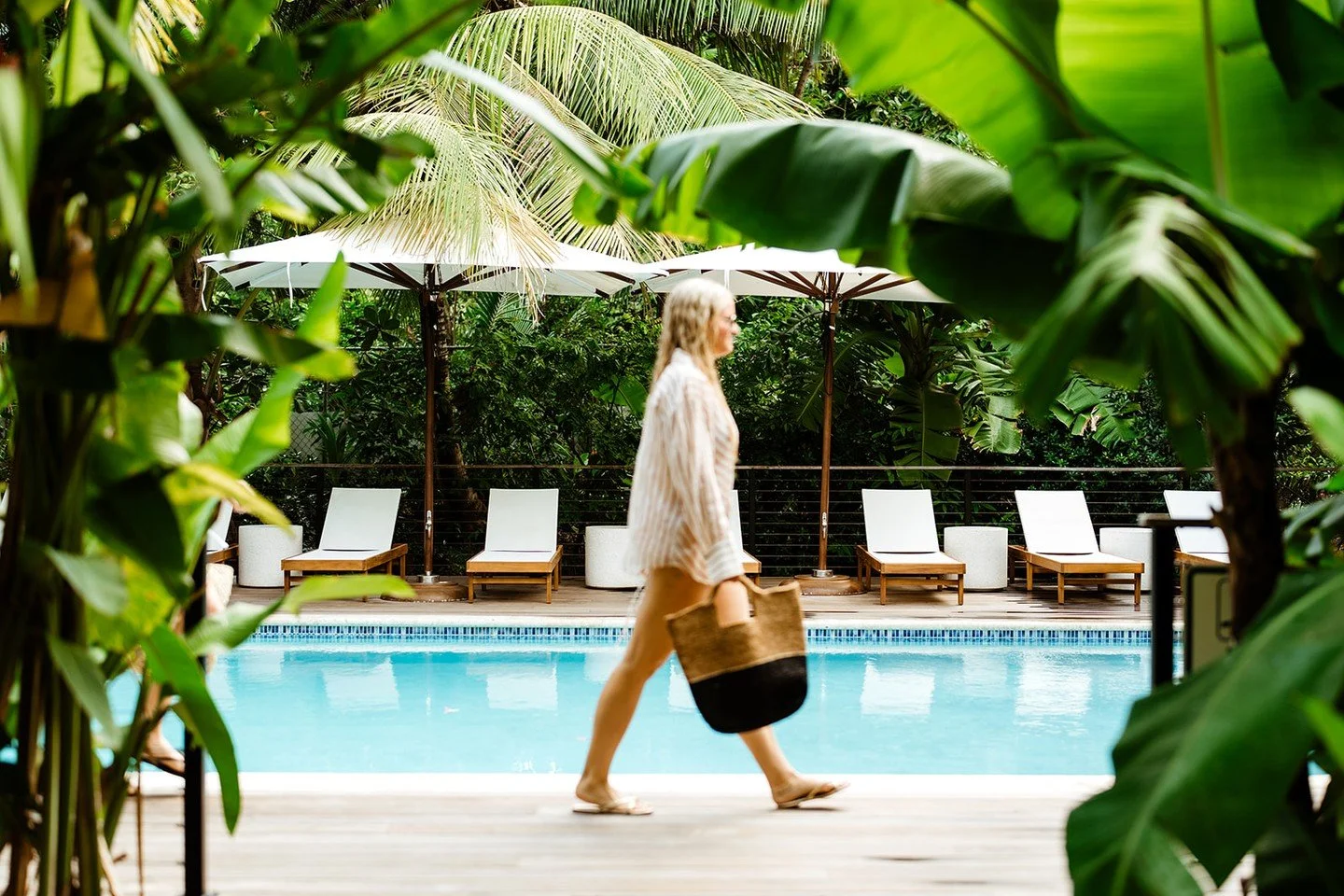 Framed by banana leaves and wrapped in stillness &rarr;
this is what barefoot luxury looks like at The Hideaway 🌿 

---
#stthomasvirginislands #stthomasusvi #usvirginislandsstthomas #usvi #usvirginislands #caribbean #grouptravel #travelandleisure #b