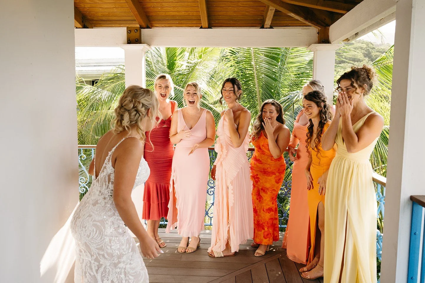 Hearts full. Jaws dropped. Tears flowing. Nothing beats the reveal to all of your best girls &rarr; It is moments like these we wish we could bottle up! 

Photographer: @kellipeevey 
Venue: @hideawayhullbay
---
#weddingvenue #destinationwedding #dest