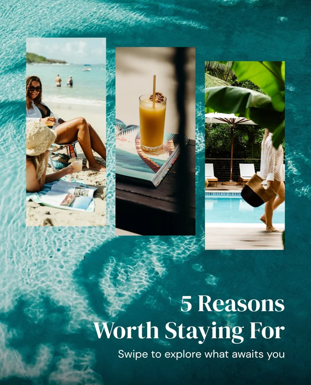5 Reasons Worth Staying For &rarr; swipe to explore!

Hull Bay Beach is just steps away, so beach days are as easy as grabbing a towel and heading down to the water. 🏝️

Choose from beachfront villas and beachside cottages, each offering a different