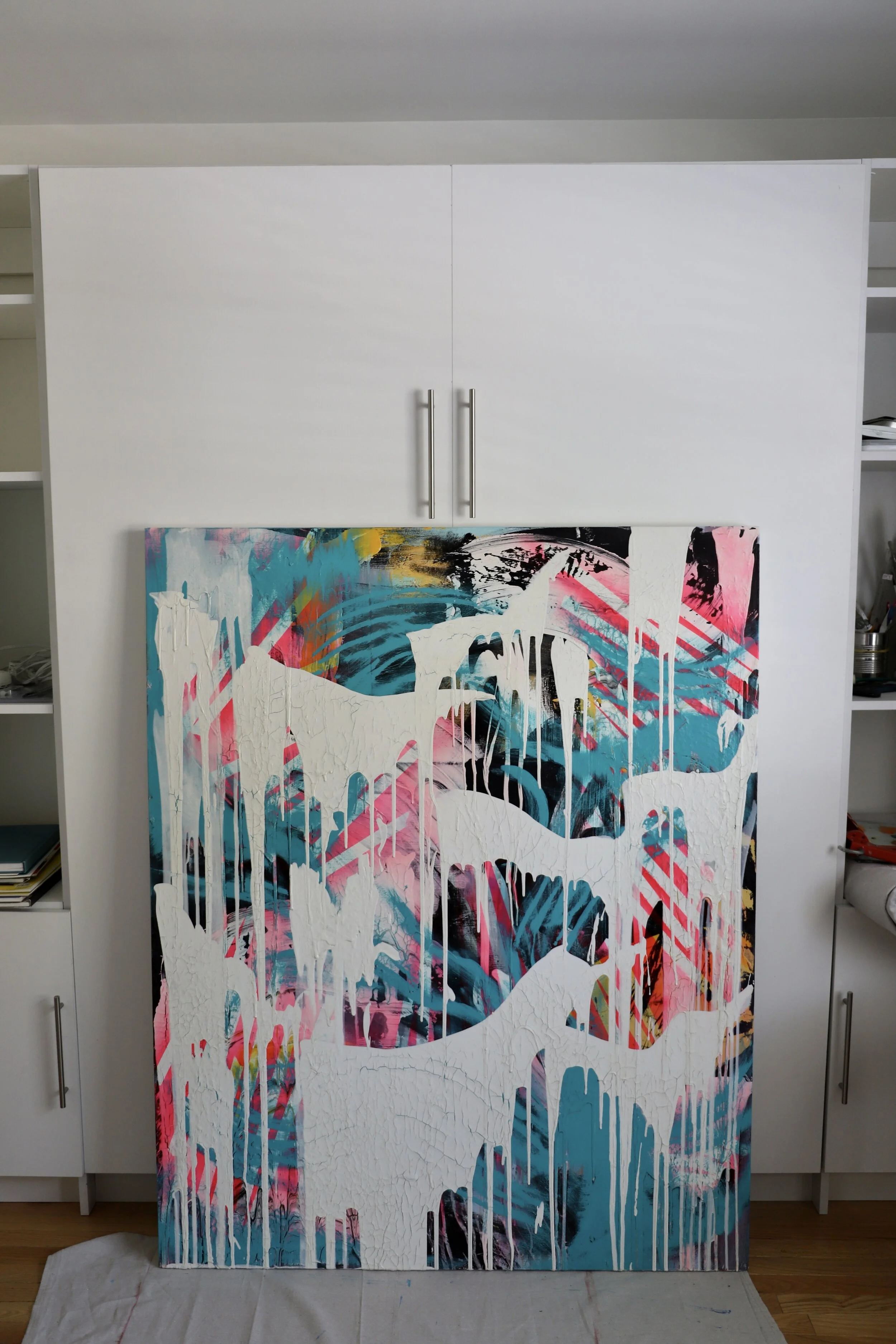 Neon Lights
4x5 ft mixed media on canvas