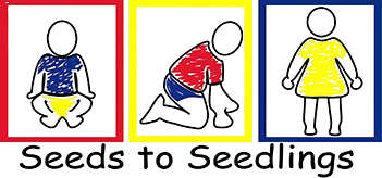 Three illustrations of children reading on a black background, each with a different colored border. The first child, with a red border, is sitting and reading a book in a blue shirt. The second child, with a yellow border, is sitting and reading a book in a red shirt. The third child, with a blue border, is standing and wearing a yellow dress. The text
