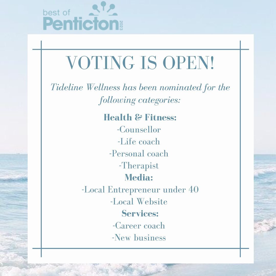 Voting is now open for Best of Penticton 2023! Feeling incredibly grateful and humbled to have been nominated for 8 categories this year. Thank you so much everyone! 

It would be deeply appreciated by myself and other Penticton businesses if you too