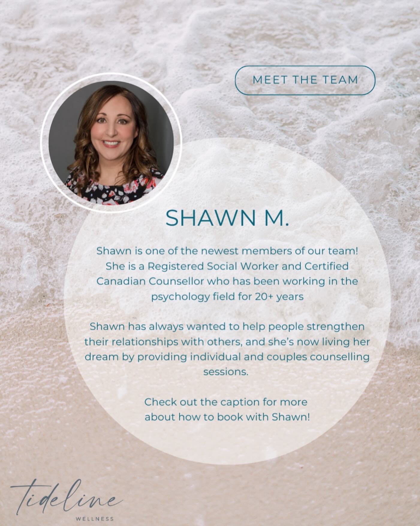 Meet Shawn Michaud - one of the newest members of the @tidelinewellness team 🌸

Shawn is a Registered Social Worker and Certified Canadian Counsellor who has been working in the psychology field for 20+ years

Shawn has always wanted to help people 