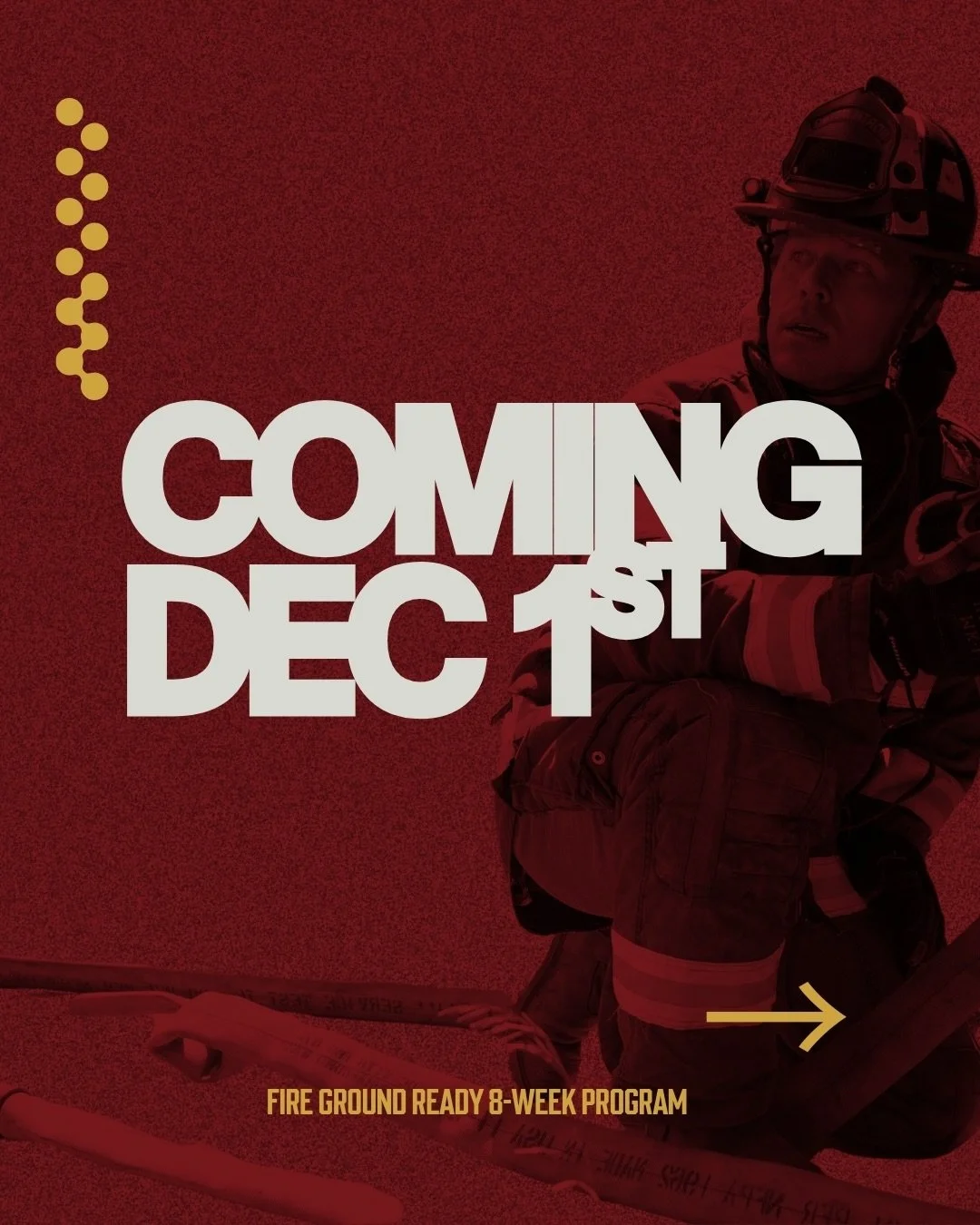 Are you down to ride? 

Fire Ground Ready 8-week e-book drops December 1.

We built this for firefighters who want more. 
It&rsquo;s job focused, balanced, crew friendly, and built to work with a rotating schedule. 

If you want a reminder on launch 