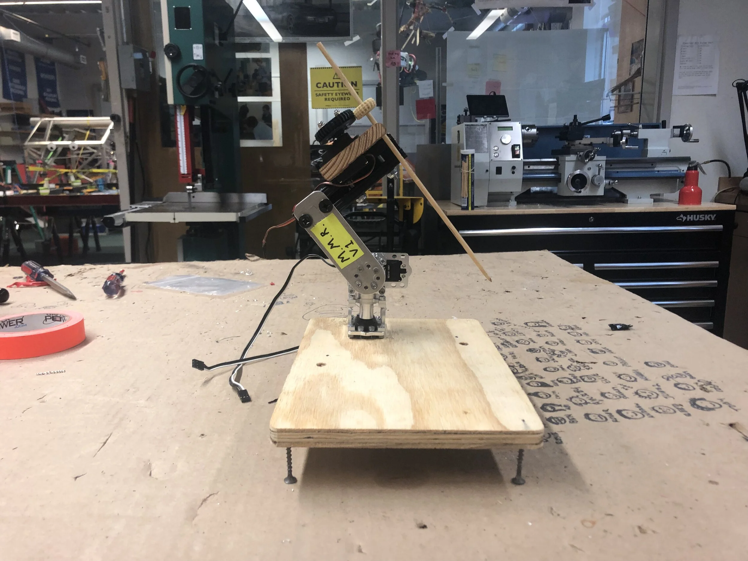 Completed the robot's arm at this stage