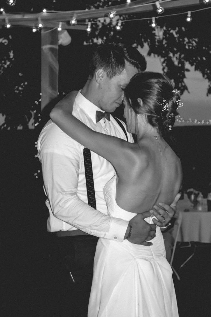 when the iowa city photographer and videographer team got their origin, their backyard wedding