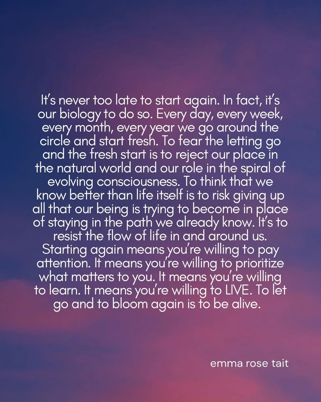 Even if you love what you have, resisting change can turn your dream life into a golden cage - full of beauty but something you become attached to at the cost of your own growth. And let&rsquo;s not forget to be alive is to grow. If we accept this tr