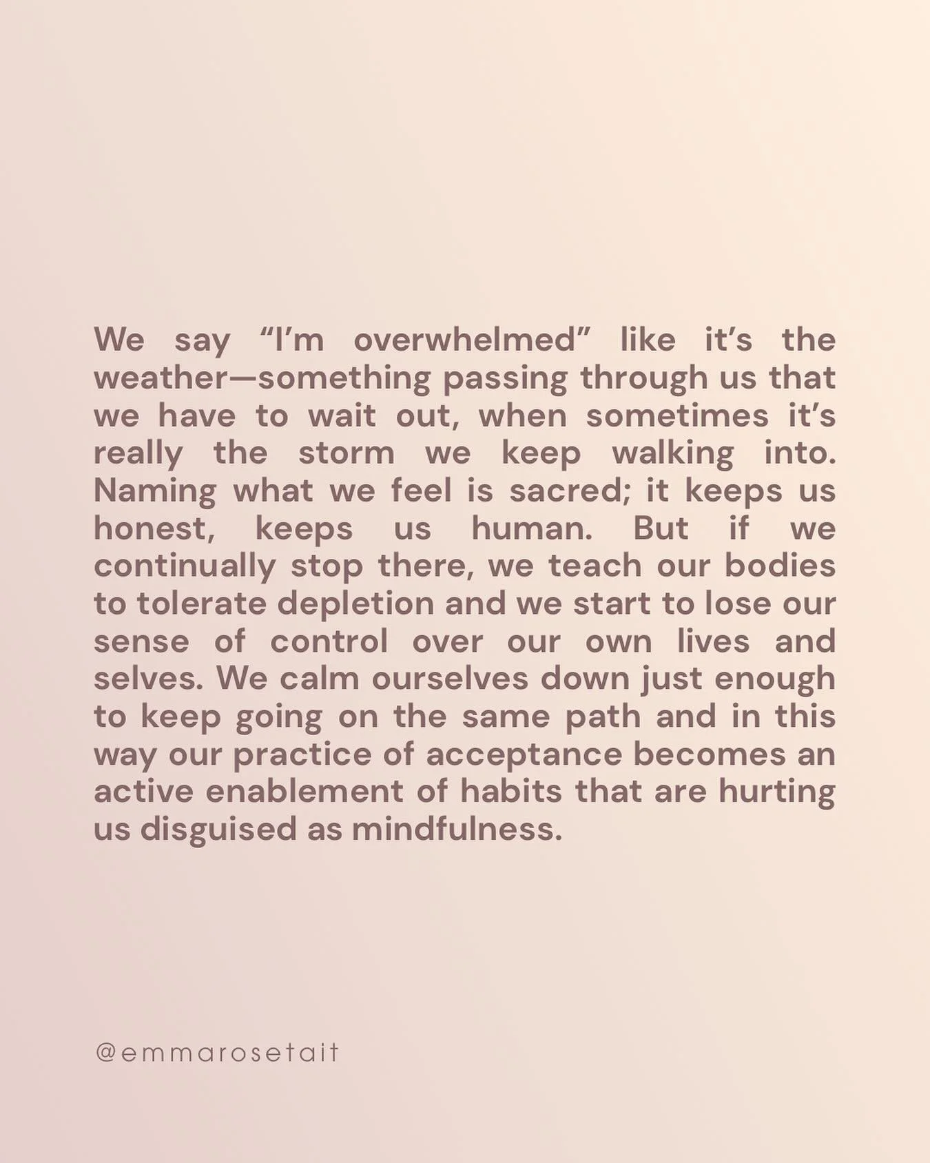 I&rsquo;ve noticed how easily I say it: &ldquo;I&rsquo;m overwhelmed, I&rsquo;m stressed, life is a lot right now.&rdquo; I feel it in my body and it feels validating to acknowledge the truth. But then I carry on with the same habits that quietly dra